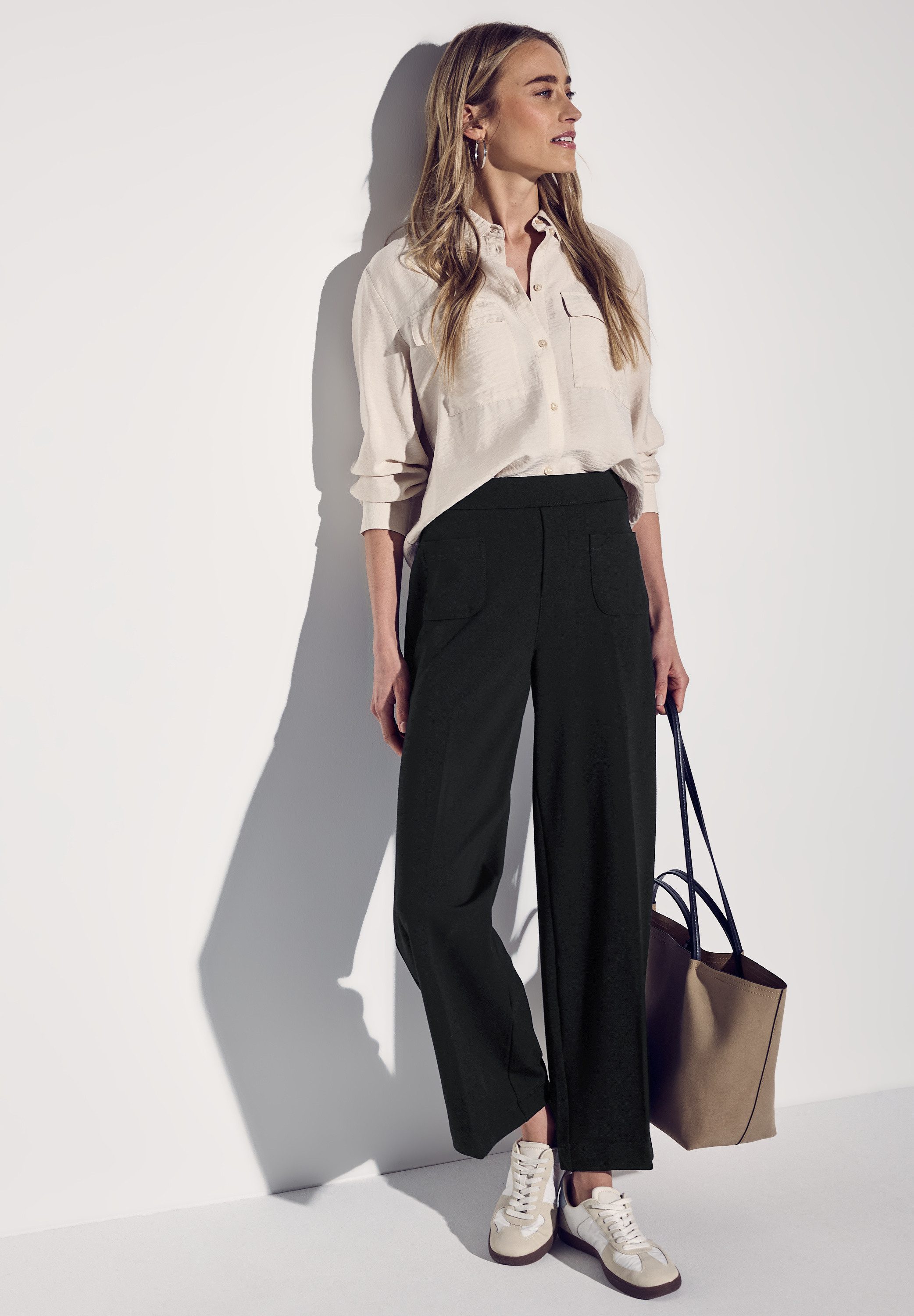 STREET ONE Stoffen broek met opgestikte zakken