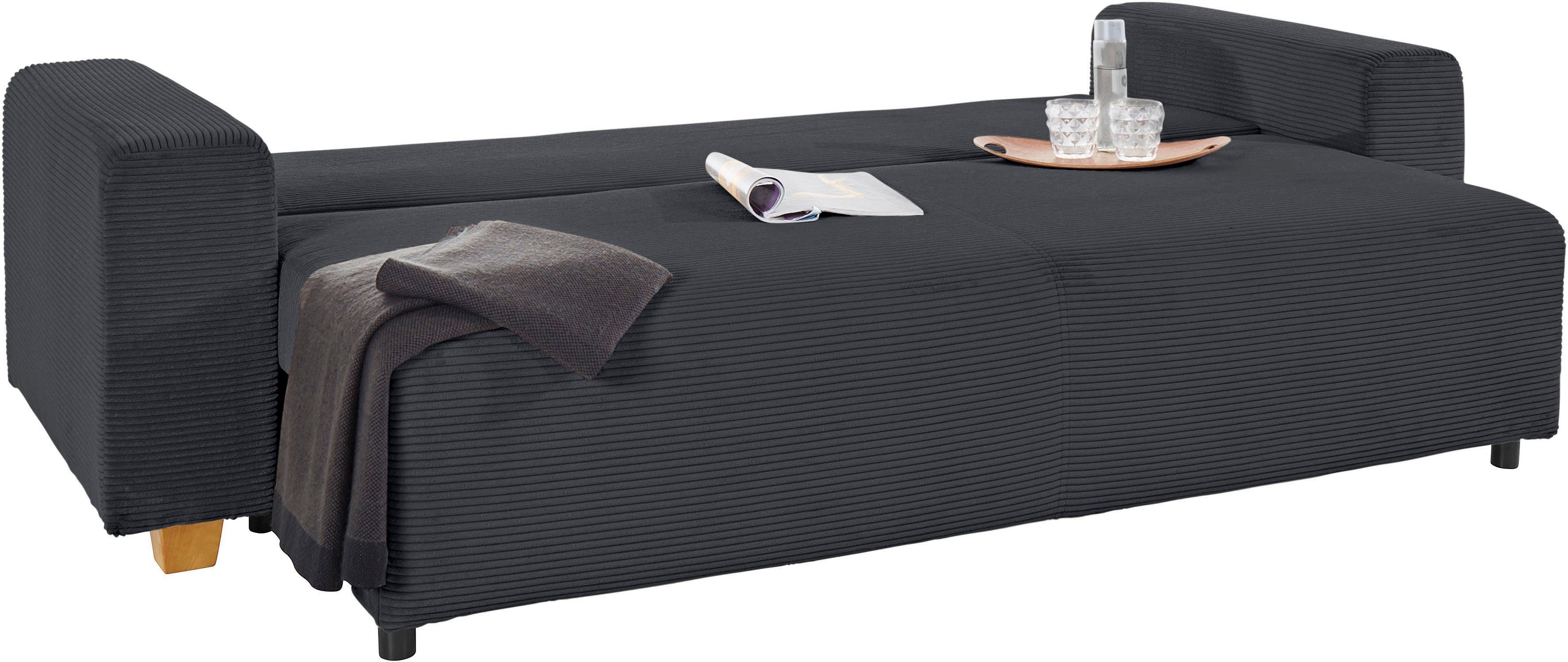 COLLECTION AB Slaapbank Yves Bedfunctie, bedlade, bonnellvering, rugkussen, sierkussen