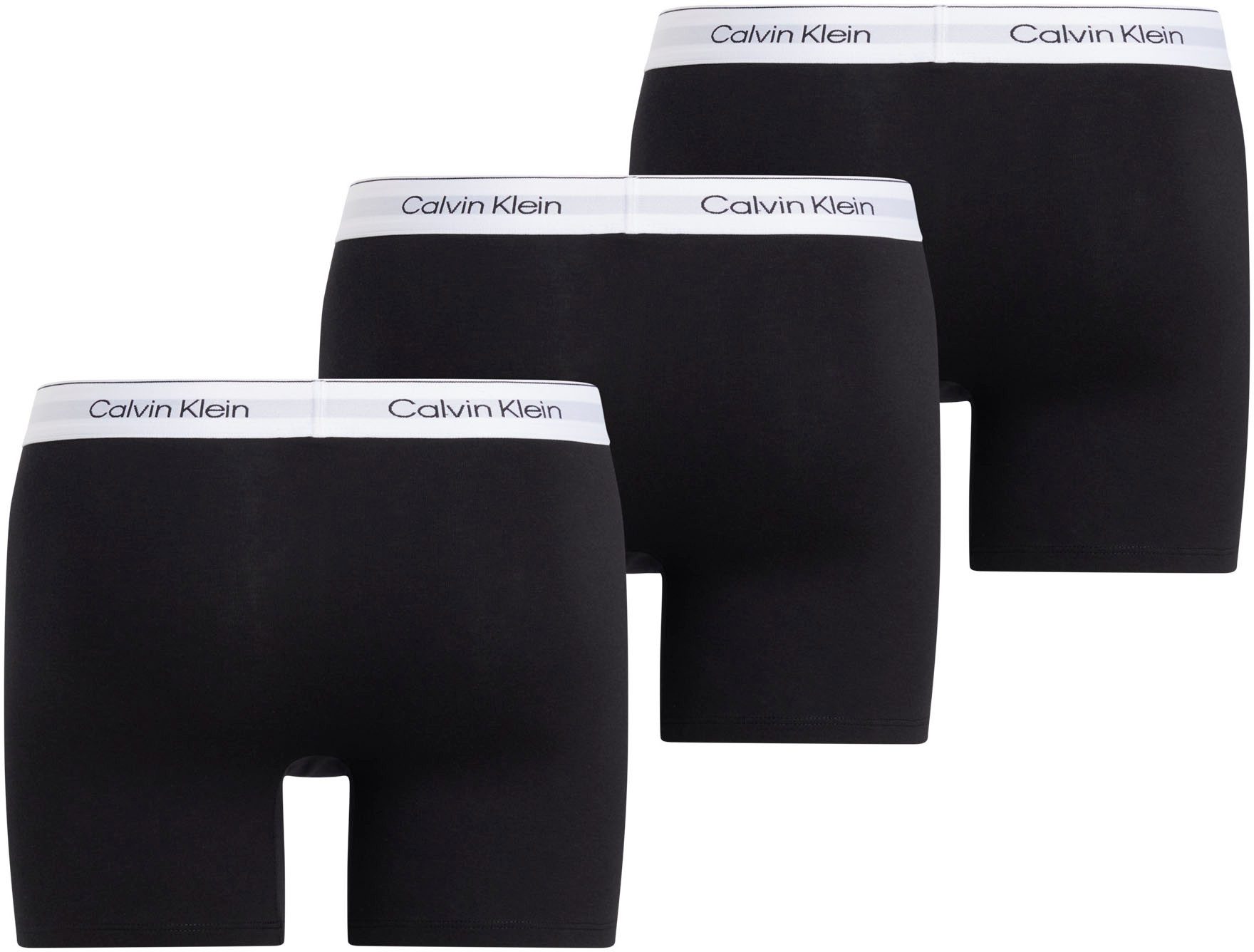 Calvin Klein Boxershort BOXER BRIEF 3PK met langere pijpen logo-elastische band (3 stuks) (set 3 stuks)