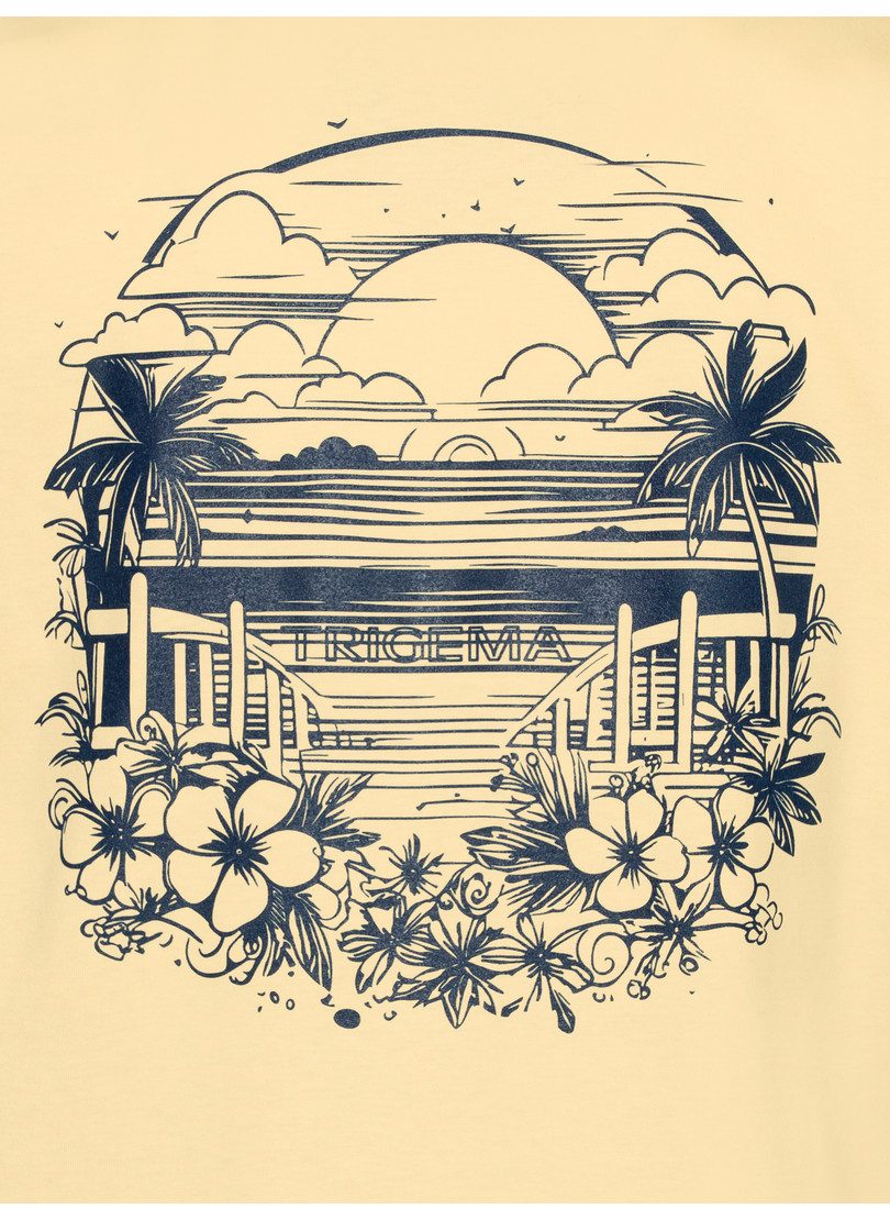Trigema T-shirt TRIGEMA T-shirt met grote achterkant-print (1-delig)