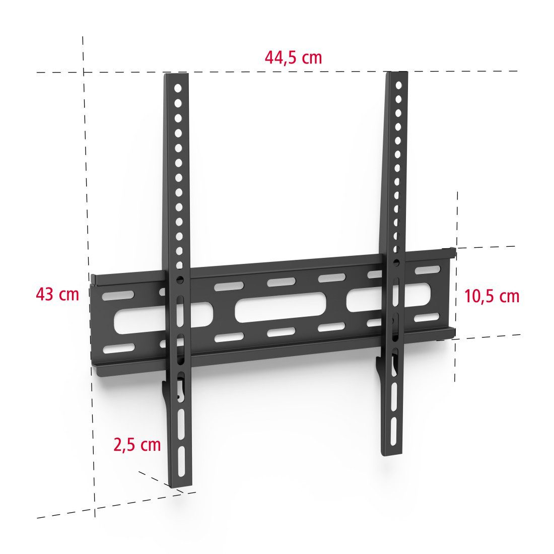 Hama Tv-wandhouder Wandbeugel (vast, 32" - 75", VESA 400x400)