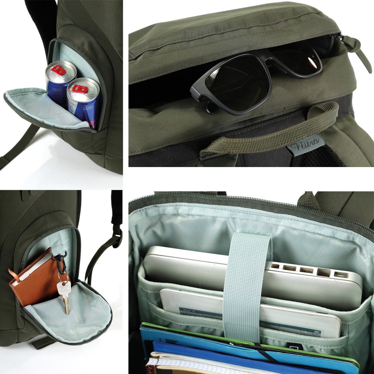 NITRO Vrijetijdsrugzak Daypacker met laptopvak, schoolrugzak, wandelaarsrugzak of streetpack