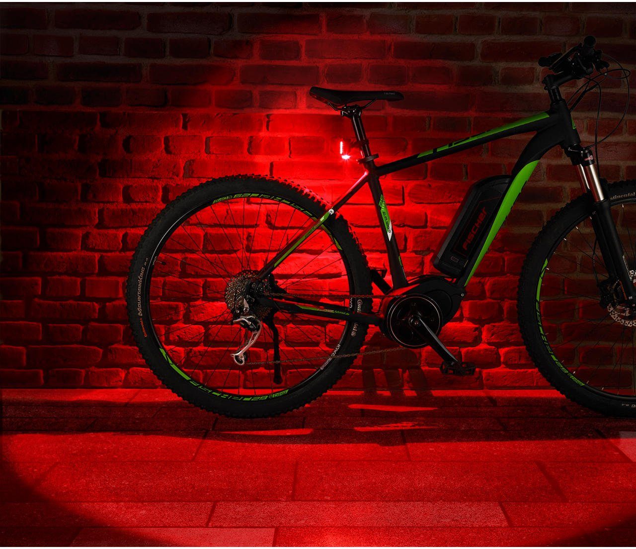 Fischer Fietsverlichting Visser led verlichtingsset met 360Â° vloerlamp (set, 3-delig)