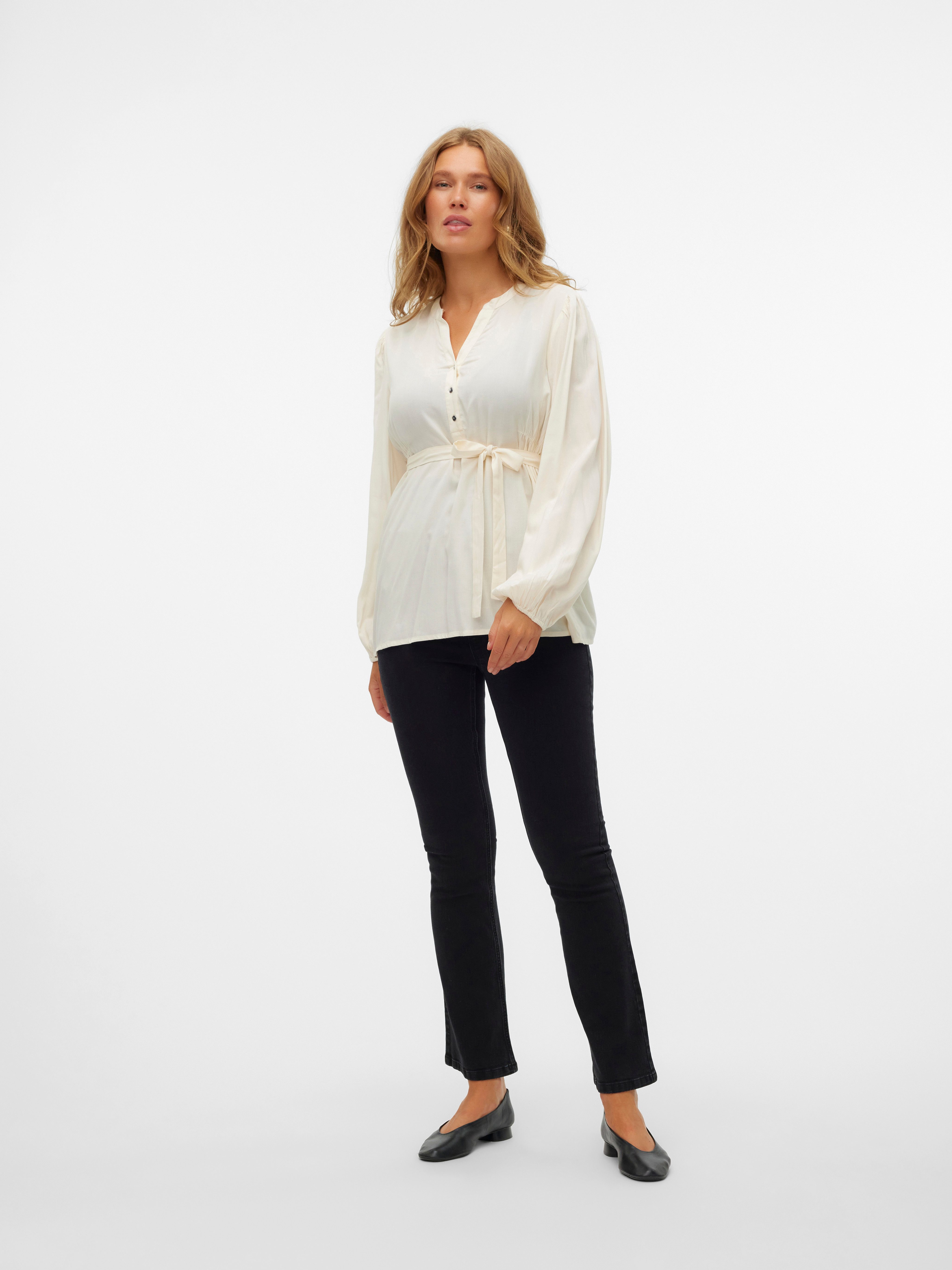 Mamalicious Zwangerschapsshirt MLMERCY LIA L S WO TOP 2F NOOS