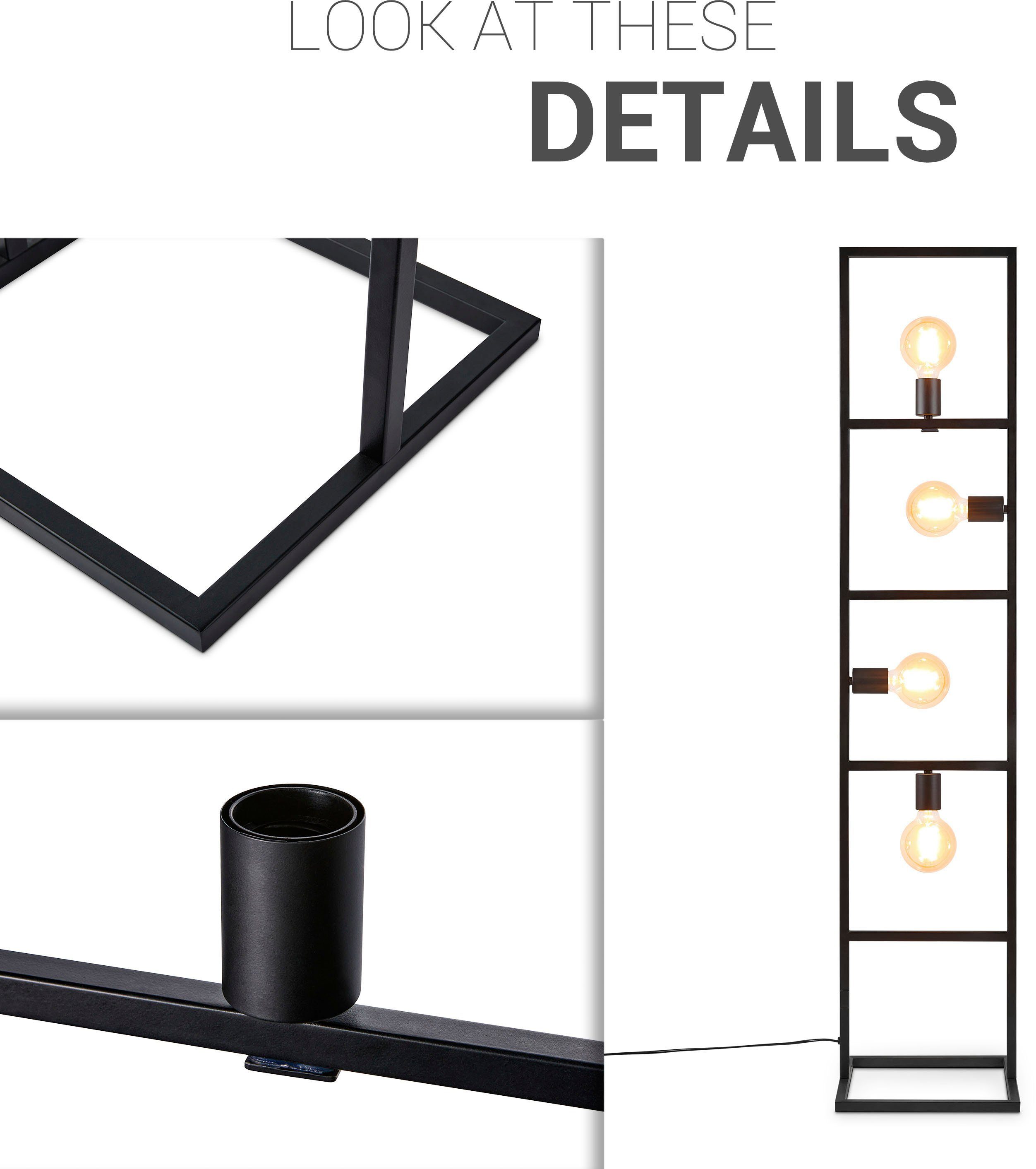Paco Home Staande lamp Oskar LED vloerlamp woonkamer slaapkamer eetkamer modern