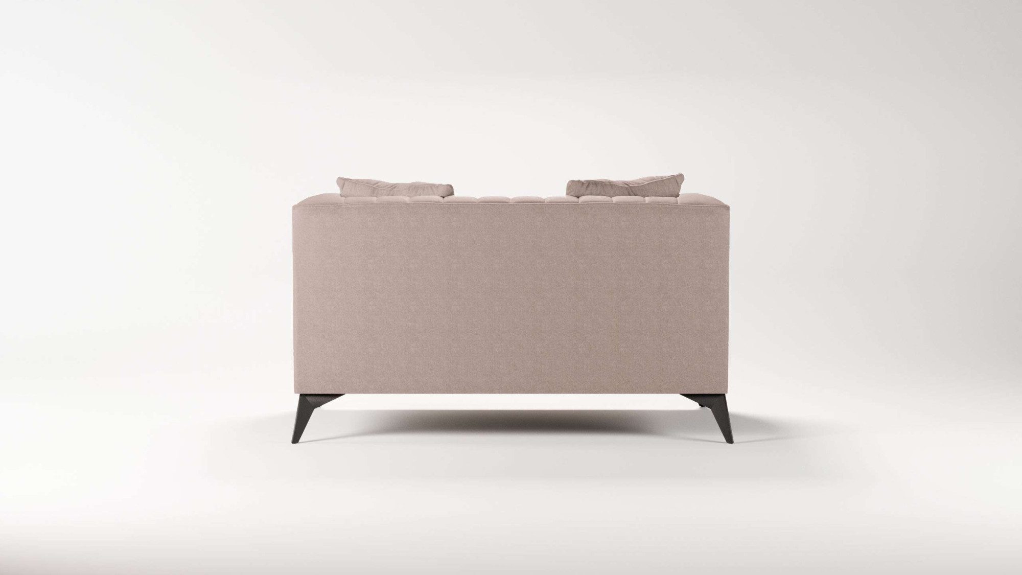 Places of Style Loveseat MATTHEW loungestoel, afmetingen B/D/H: 130/86/74 cm incl. sierkussen, fijne stiksels in de rug, belastbaar tot 200kg
