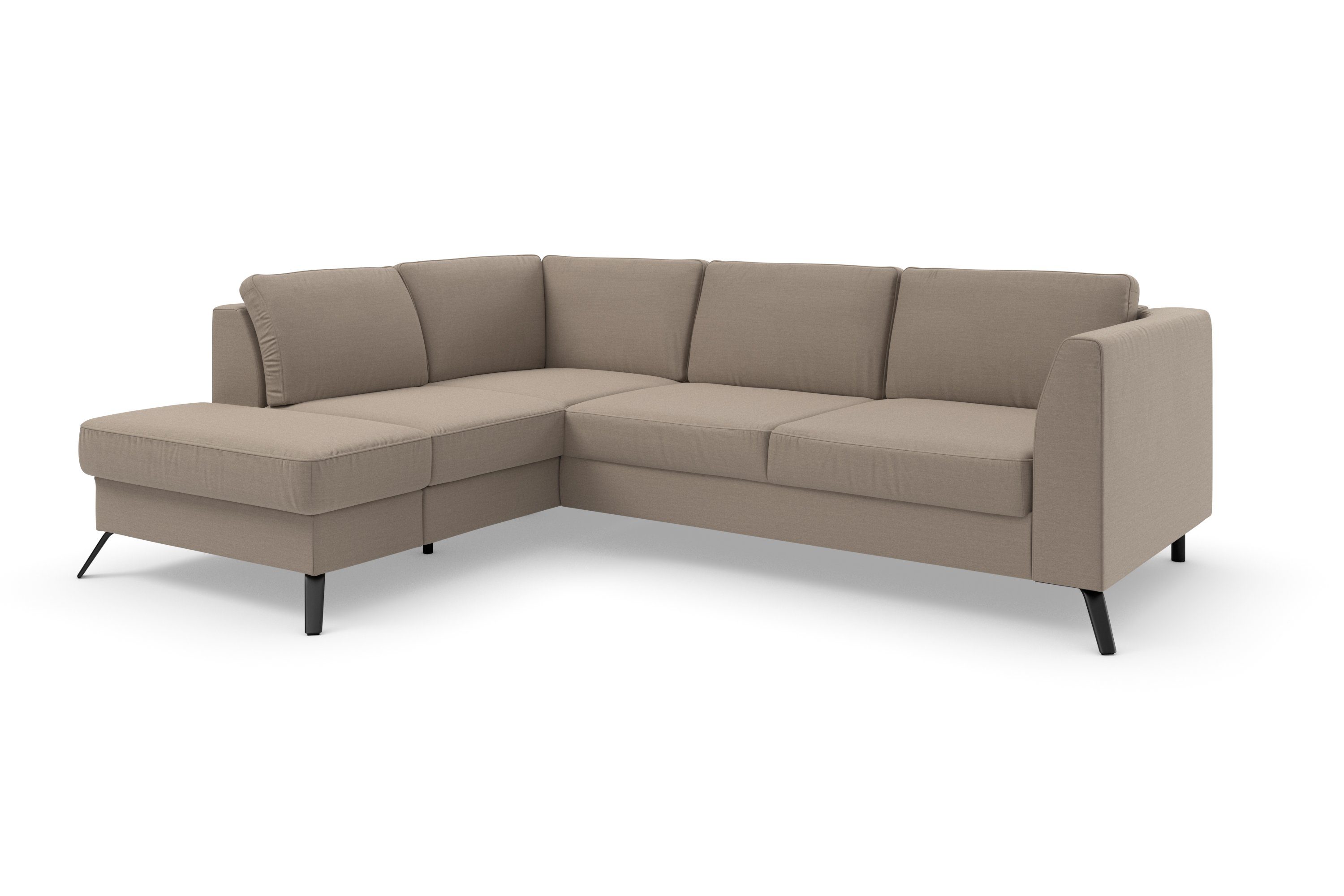 sit&more Hoekbank Olsen L-vorm inclusief zitdiepteverstelling, naar keuze met slaapfunctie, 15 cm hoog