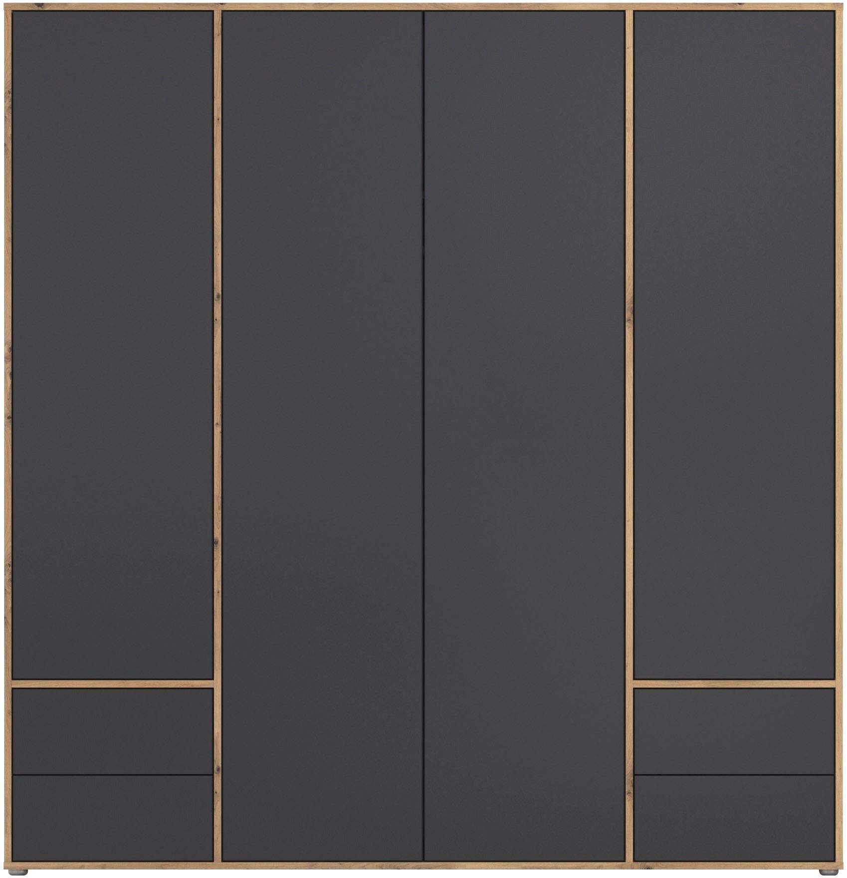 rauch Draaideurkast Kledingkast Kast Garderobe Wasmand NABILA veel Opbergruimte met 2 lades en push-to-open functie topseller made in germany