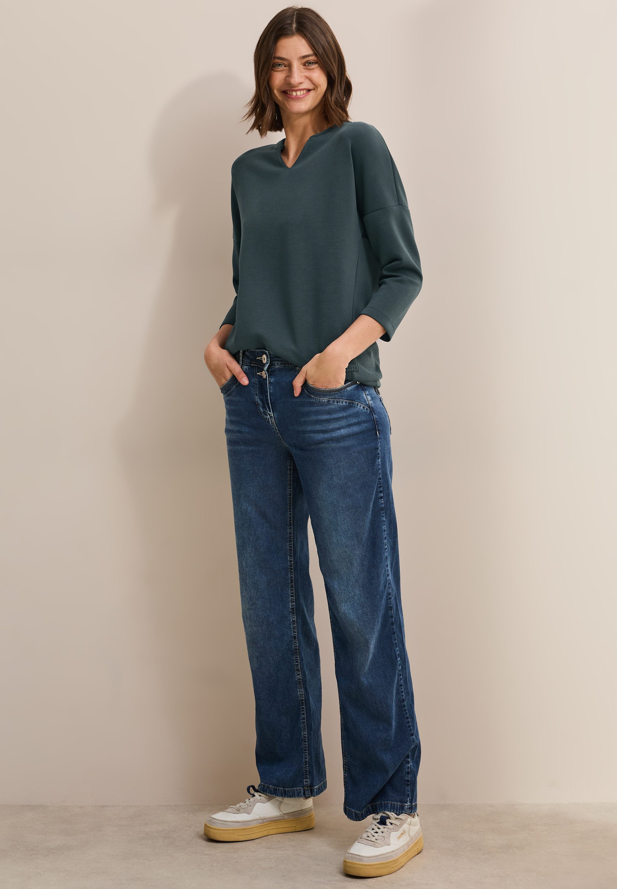 Cecil Sweater 3/4-arm met stretch