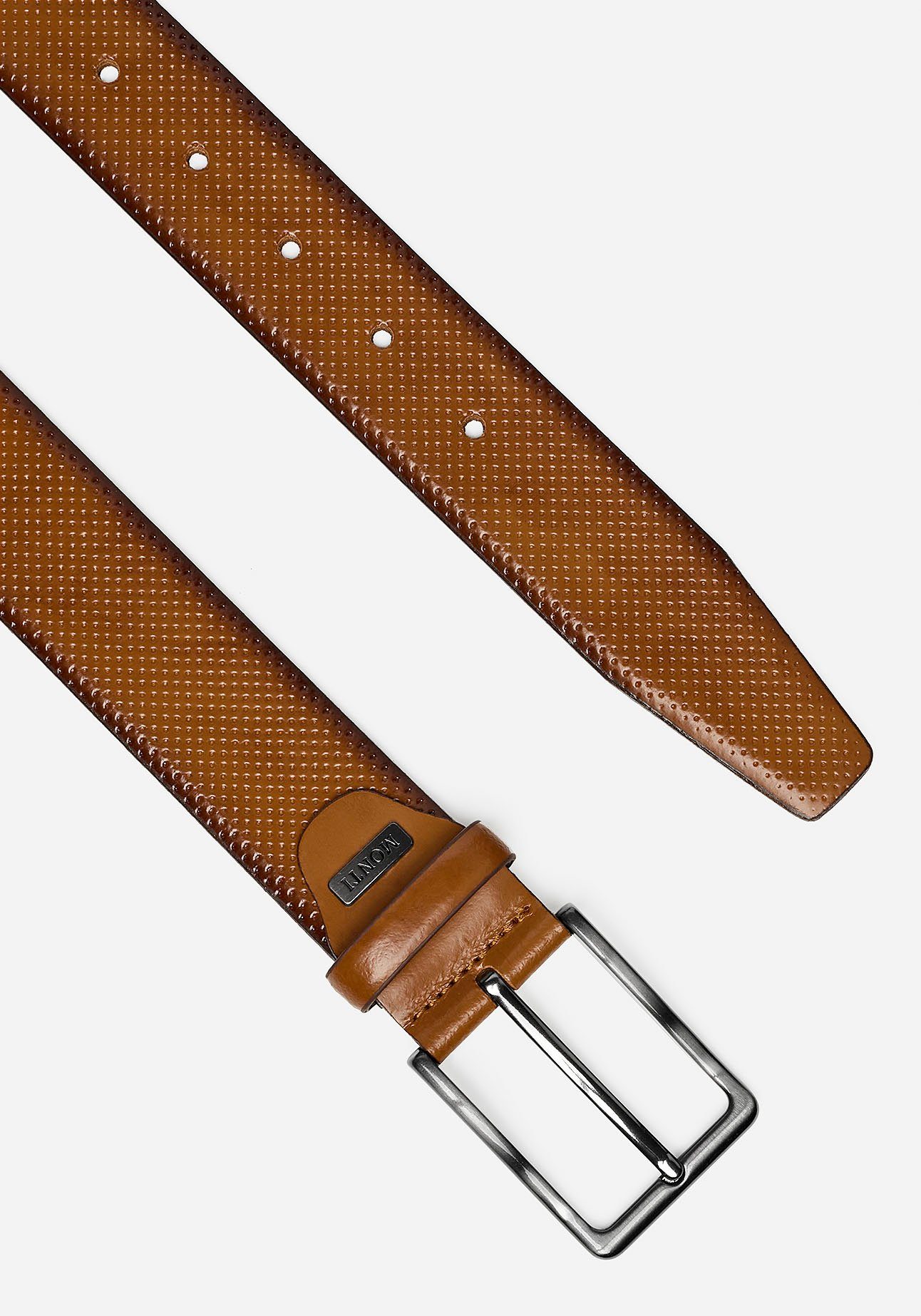 MONTI Leren riem CAMBRIDGE 3,5 cm breed, klassiek-business, inkortbaar, tot maat 125