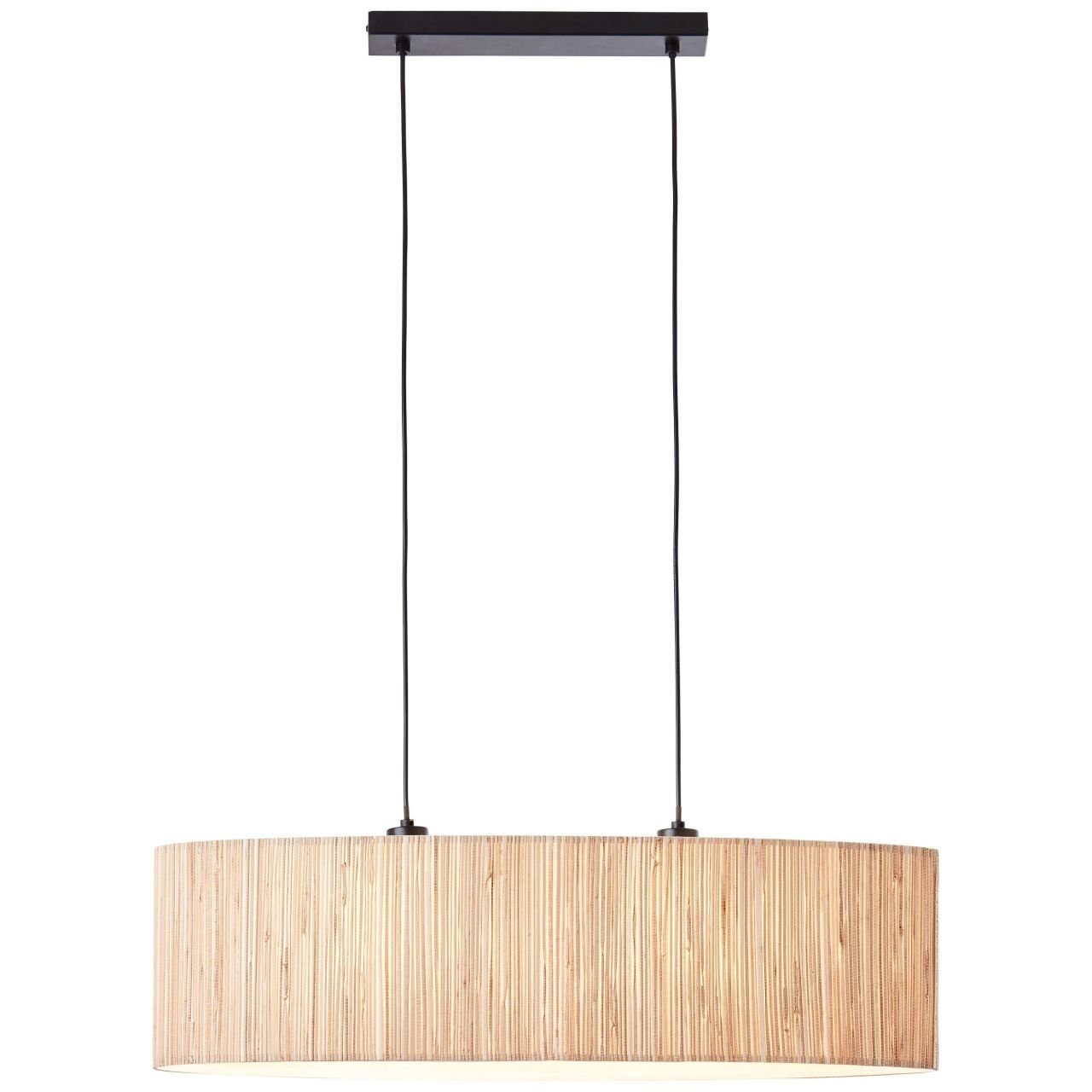 Brilliant Leuchten Hanglamp Wimea 2 fittingen zwart/naturel (1 stuk)
