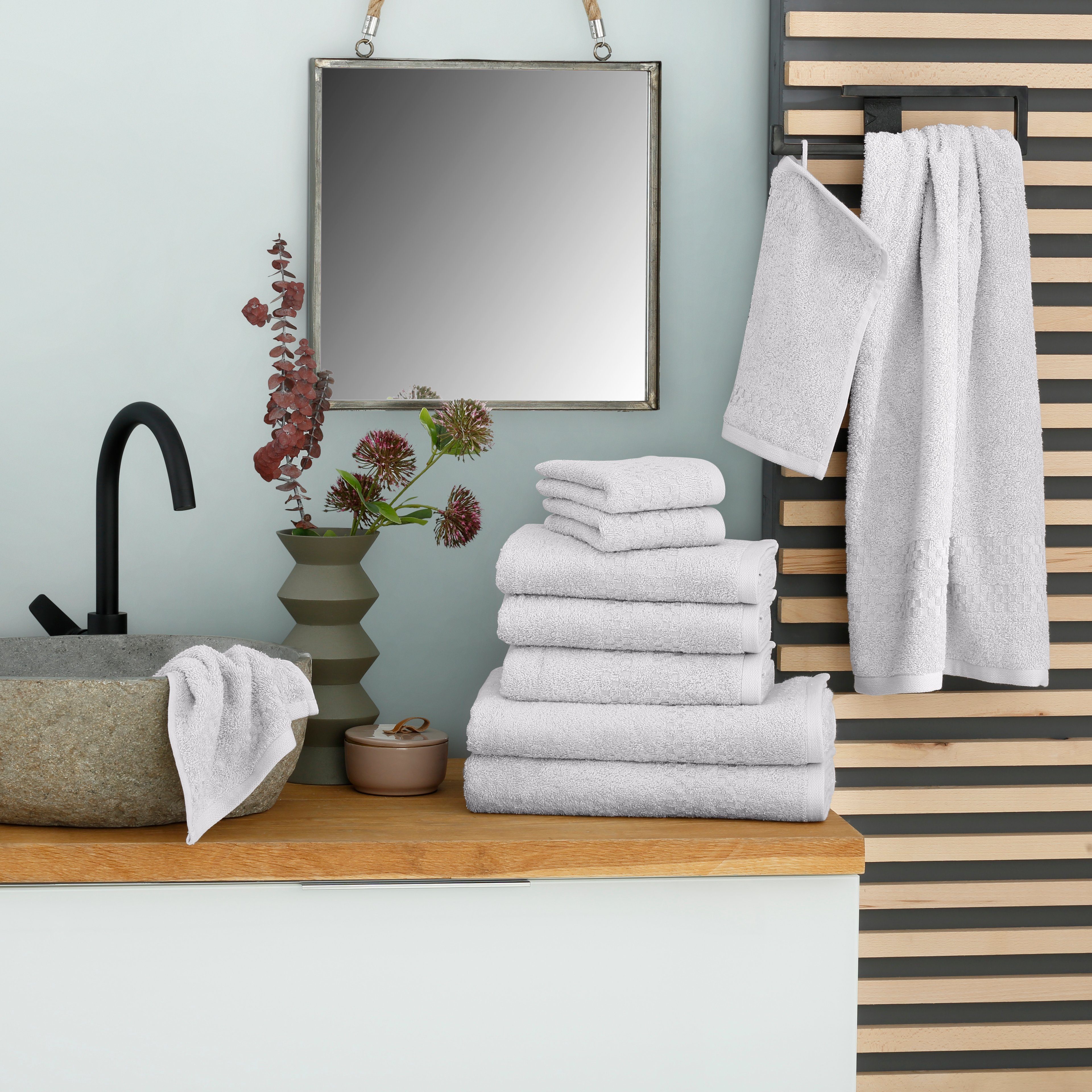 my home Handdoekenset Regona, als 10-delige set en serie, premium handdoeken, 500 gr/m² (set, 10-delig)