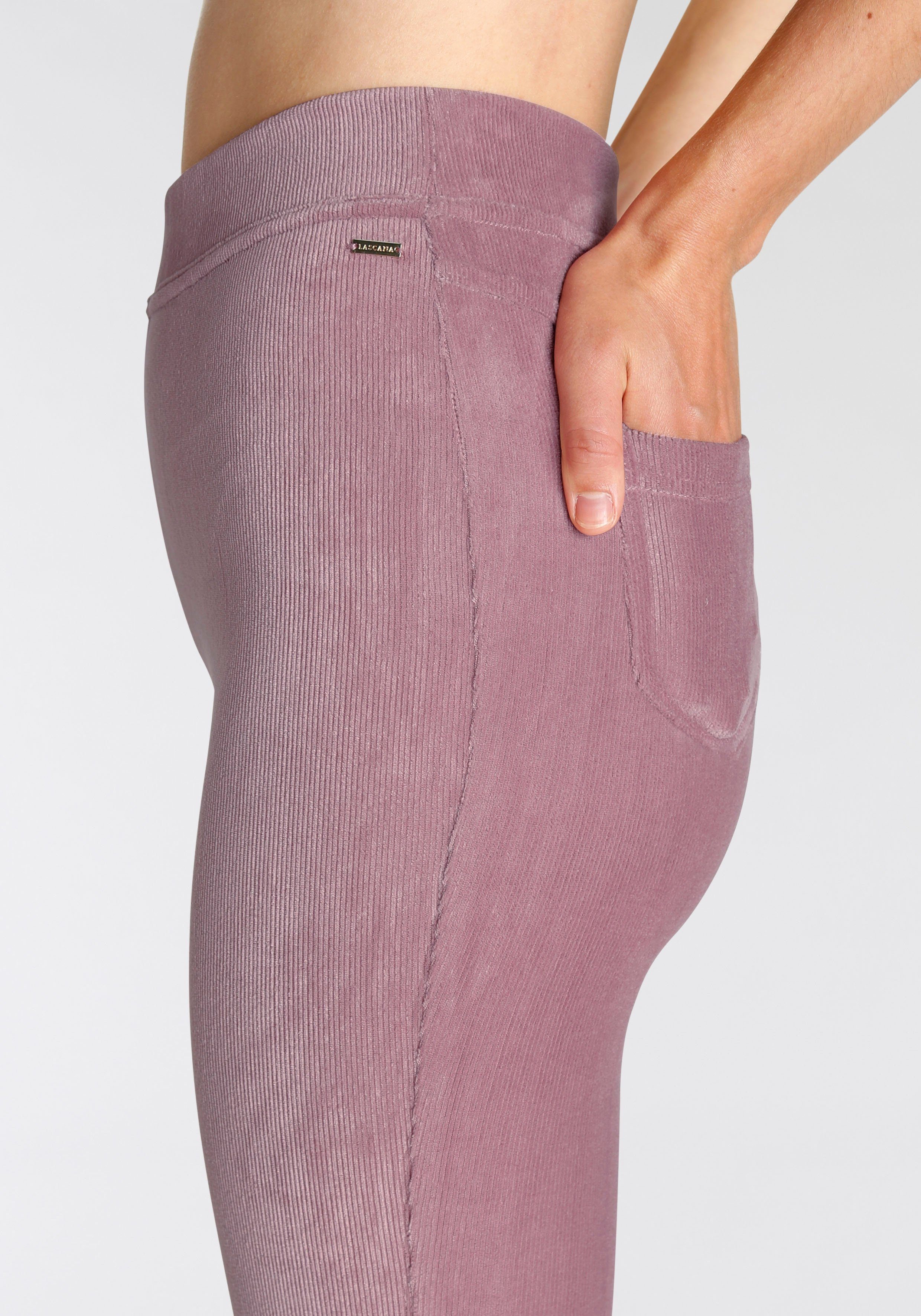Lascana Jazzpants uit zacht materiaal in cordlook, loungewear