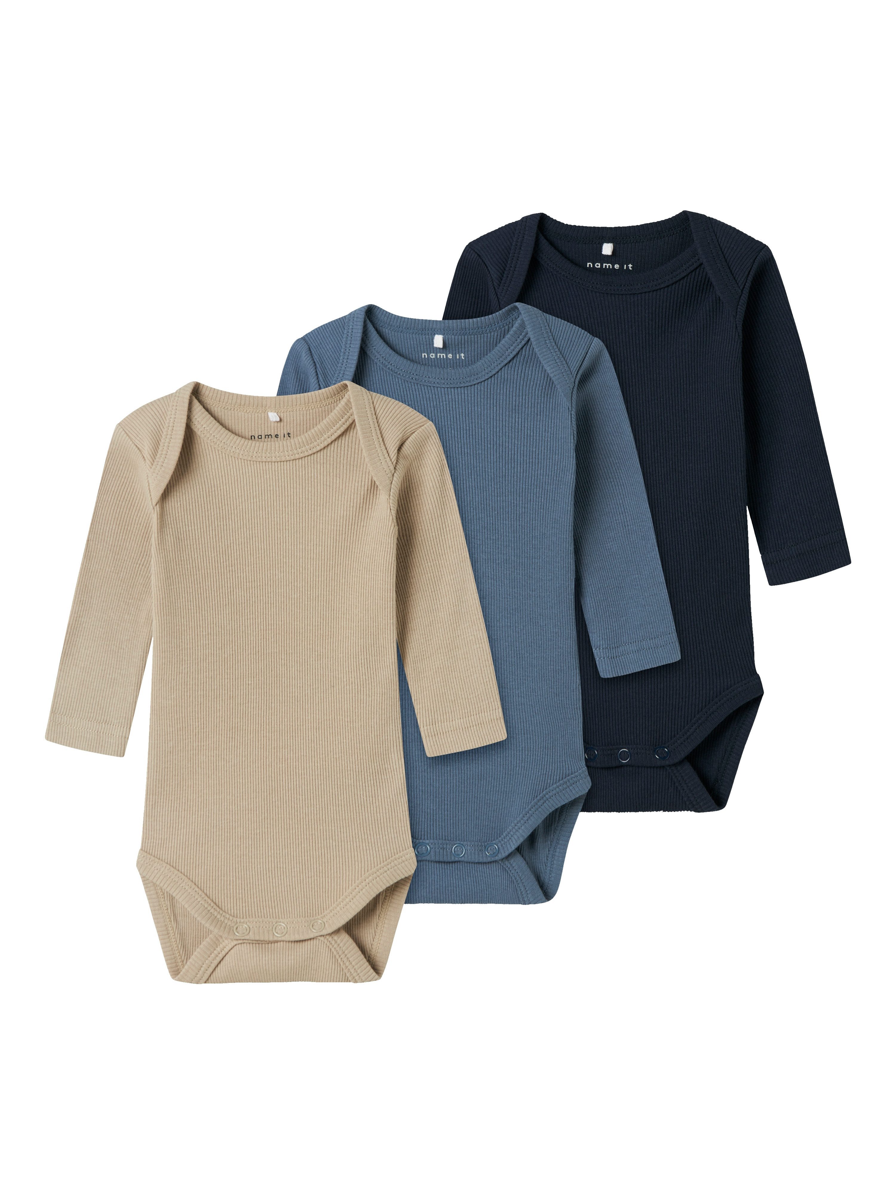 Name It Body NBNBODY 3P LS SOLID RIB (set, 3-delig)