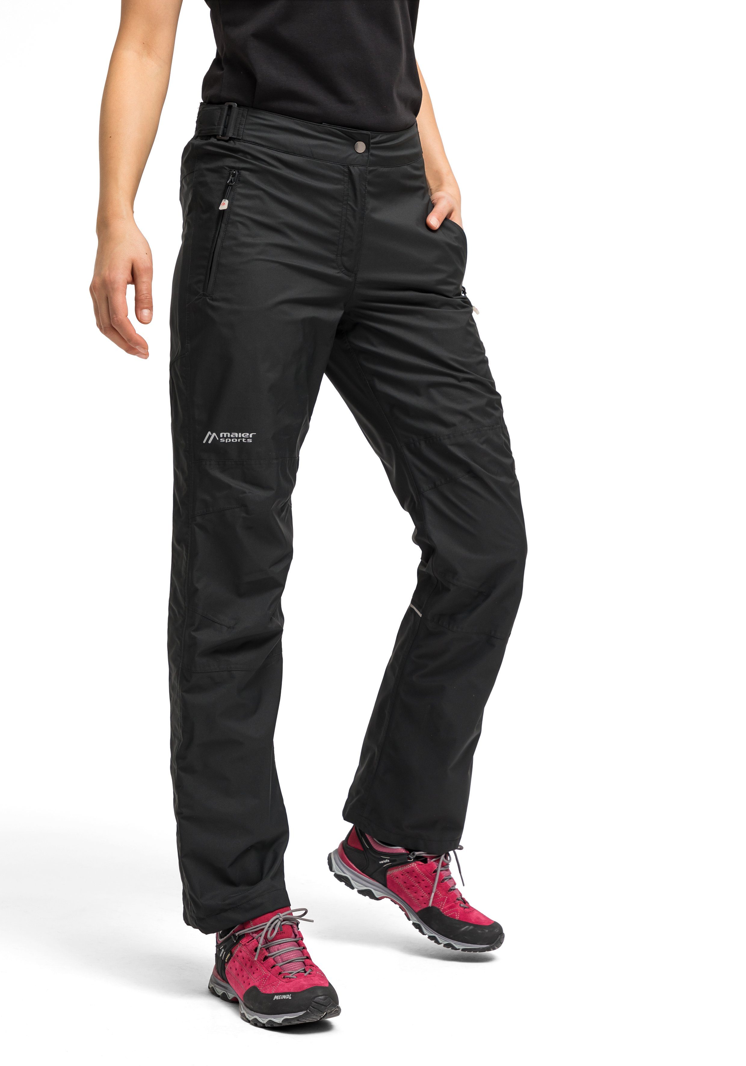 Maier Sports Regenbroek Raindrop L Dames outdoorbroek, waterdicht en winddicht, ook als overbroek te gebruiken
