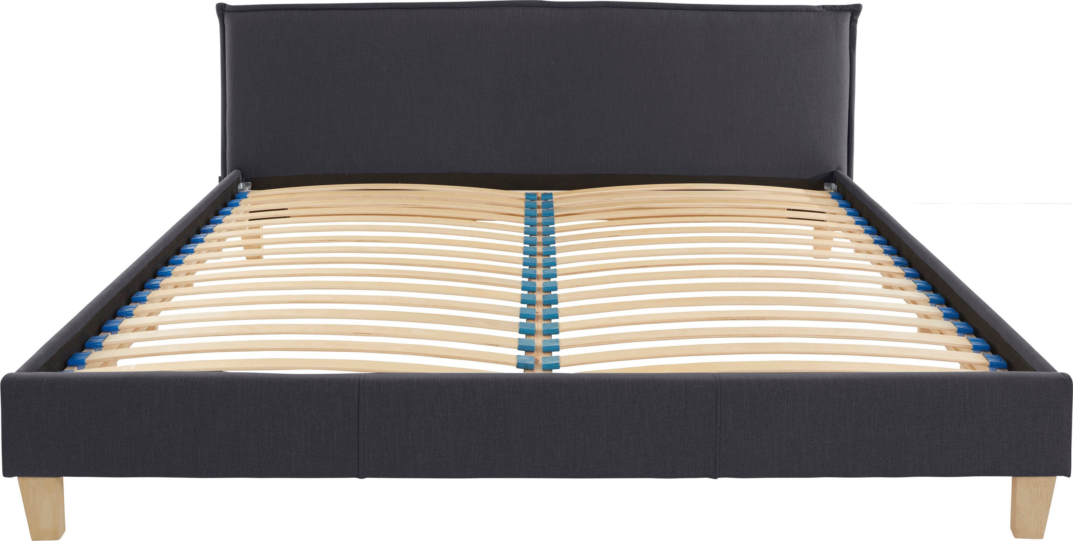 OTTO products Gestoffeerd bed Heddi in 5 breedten: van 90 cm-200 cm, bies bij het hoofdbord, structuurstof