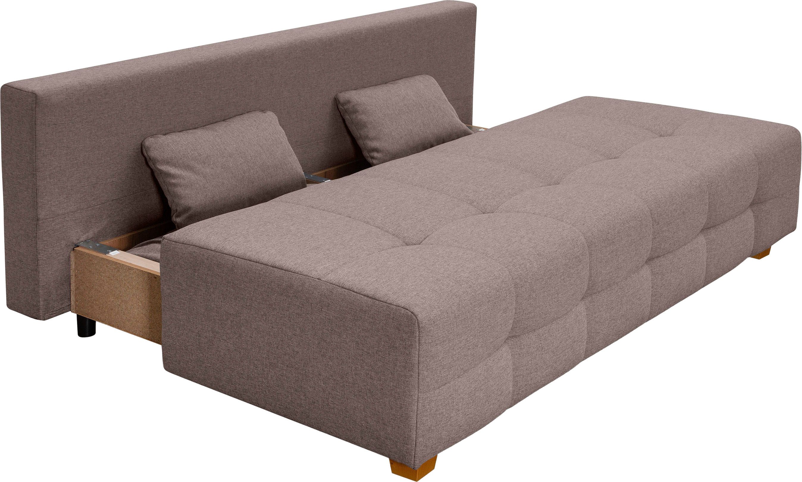 COLLECTION AB Slaapbank Bella Slaapbank, bedlade, bonellvering, rugkussen, armleuningkussen