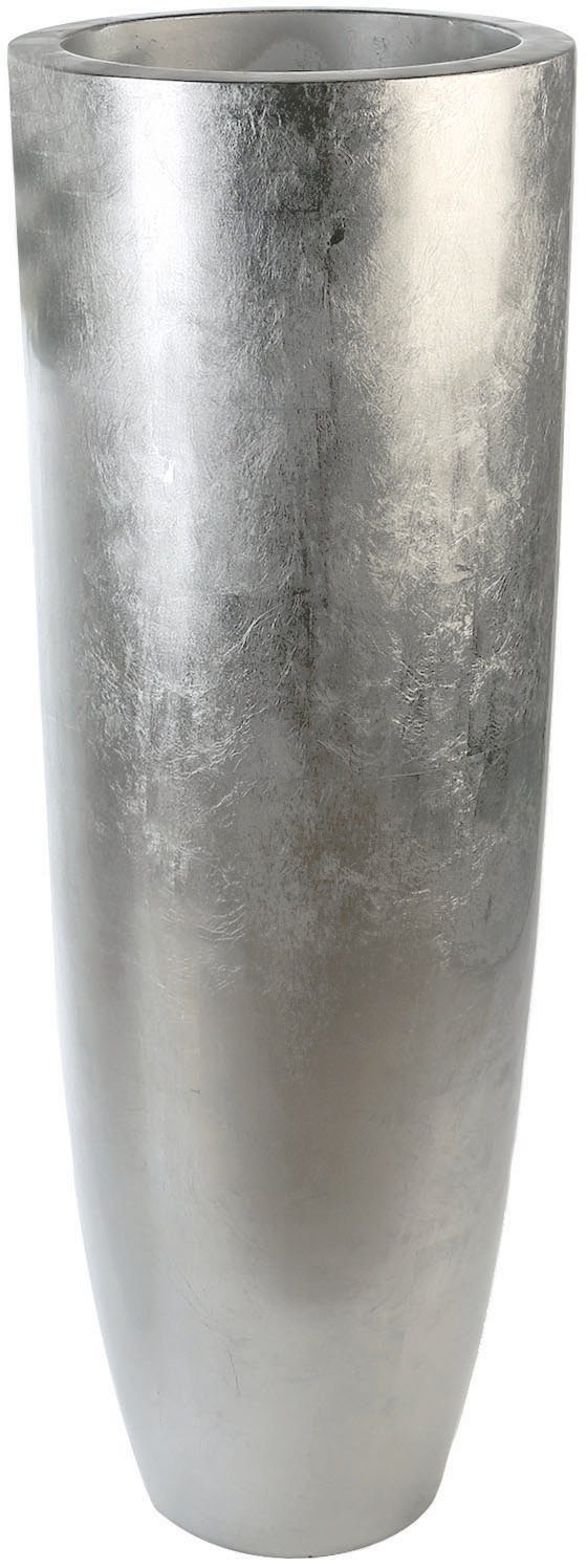 GILDE Sierpot Conus, zilverkleur (1 stuk) vazen & bloempotten zilver(kleur)