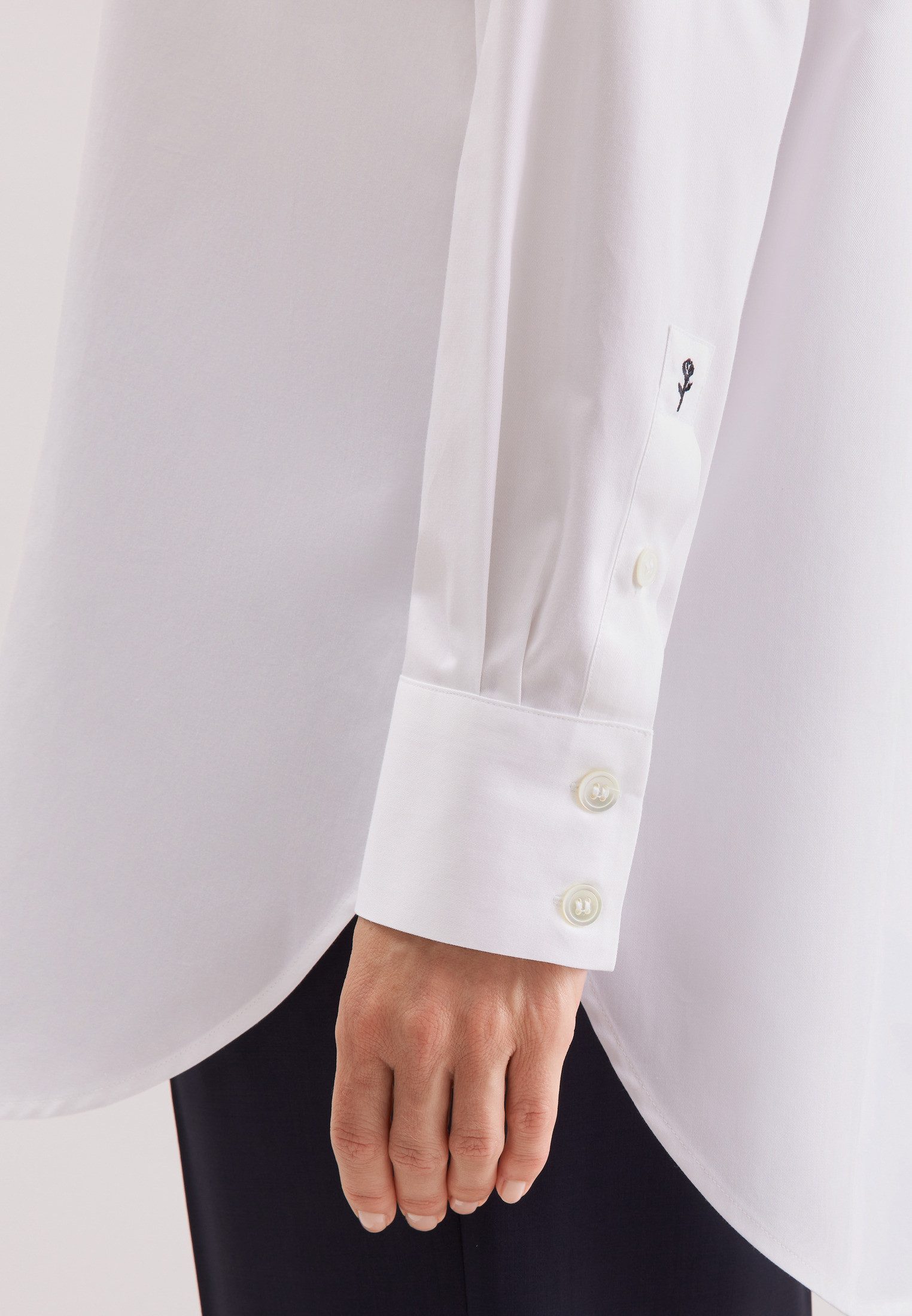 seidensticker Lange blouse 1/1 kraag uni