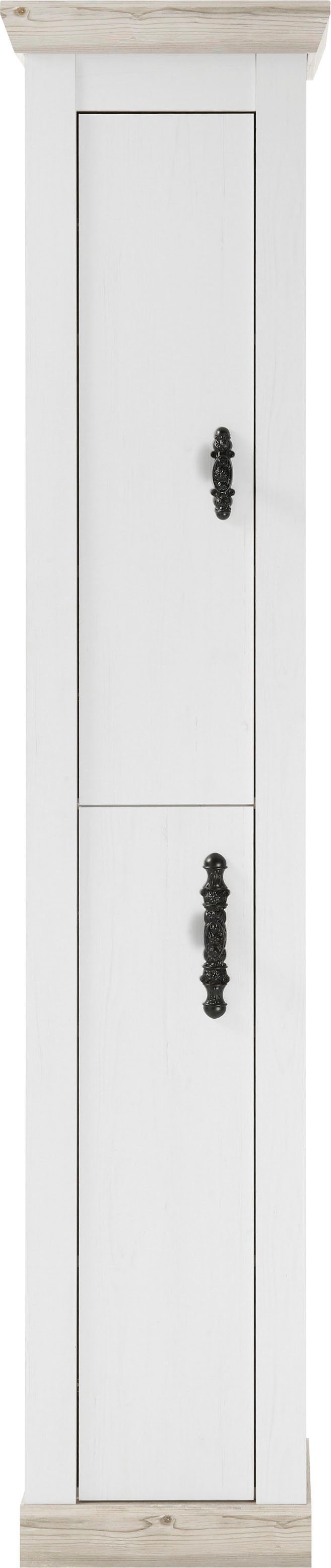 Home affaire Hoge kast Florenz, badkamerkast in landhuisstijl, kast met metalen handgrepen