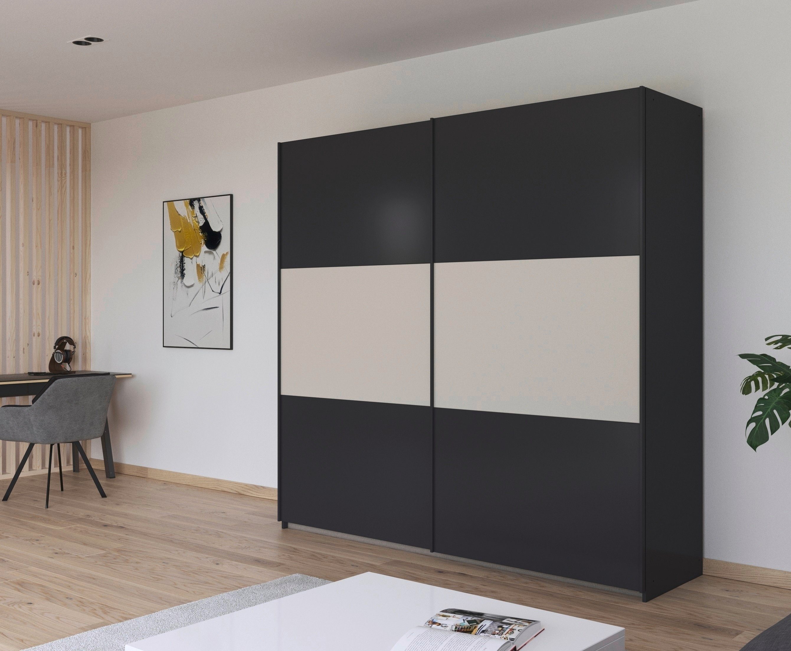 rauch Zweefdeurkast Kledingkast kast garderobe garderobekast waskast NEO met een royale opbergruimte en vele verschillende kleurencombinaties