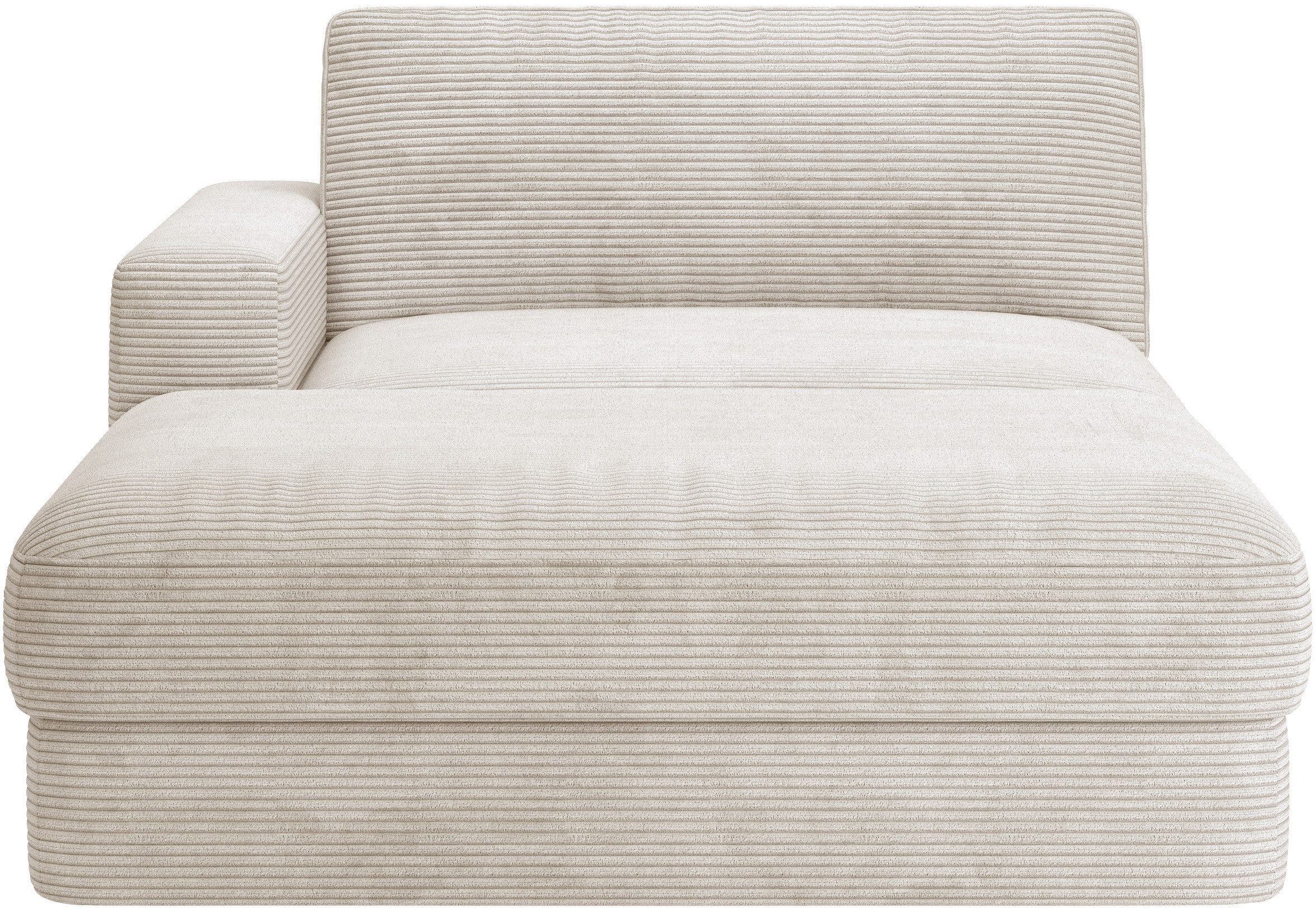 RAUM.ID Récamier Innovid Modern modulair bekledingsprogramma beige, chaise longues, Recamiere links