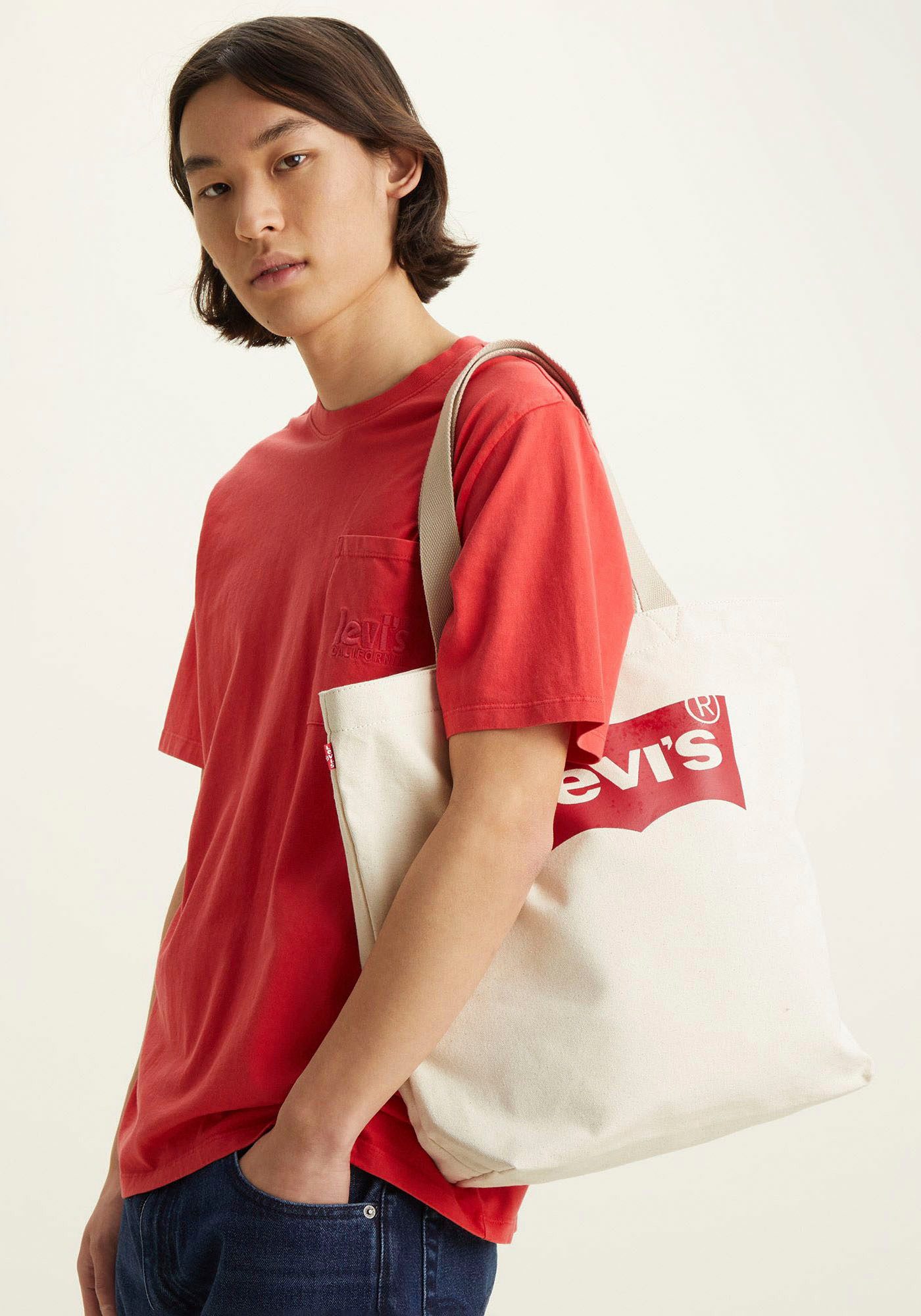 Levi's® Shopper met modieuze logoprint handtas dames tas dames handtas