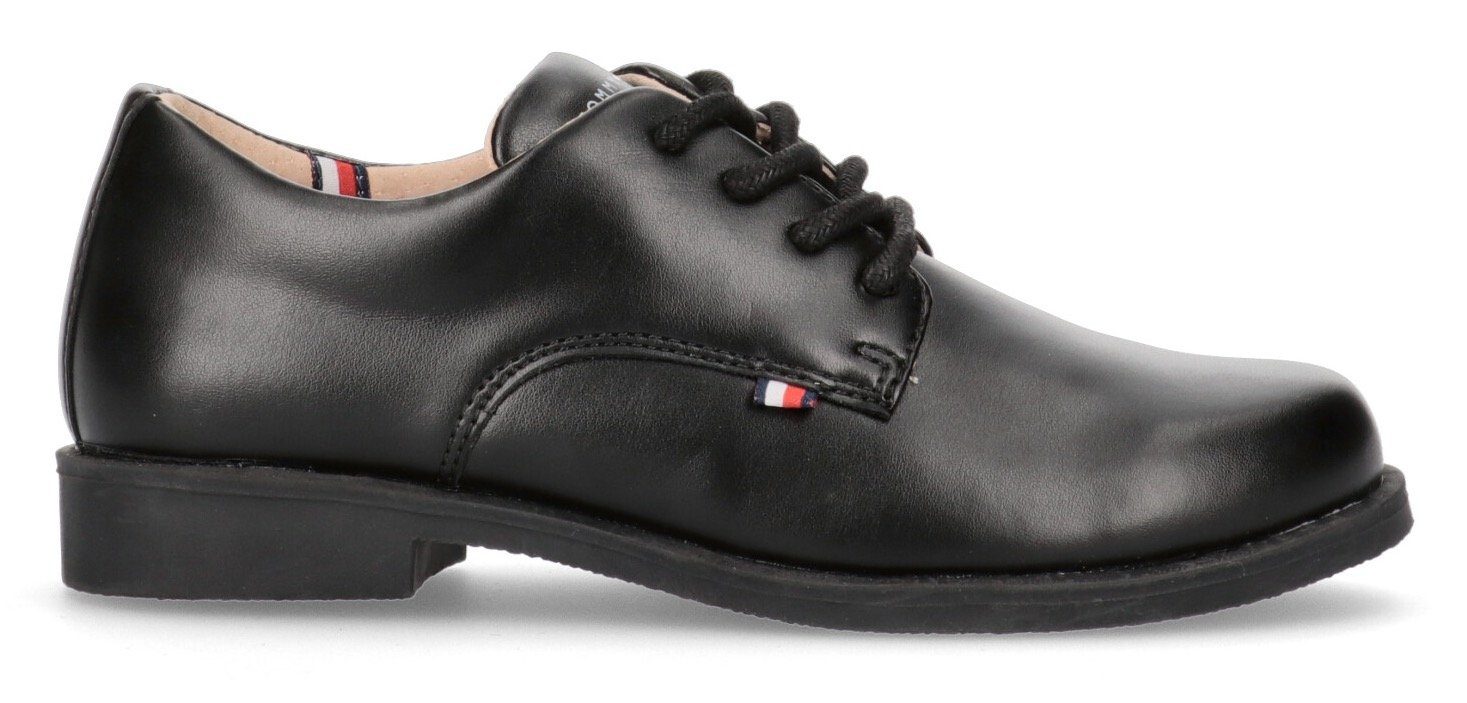 Tommy Hilfiger Veterschoenen Low-cut Bevestigingschoen, communieschoen, pak schoen met leren voering