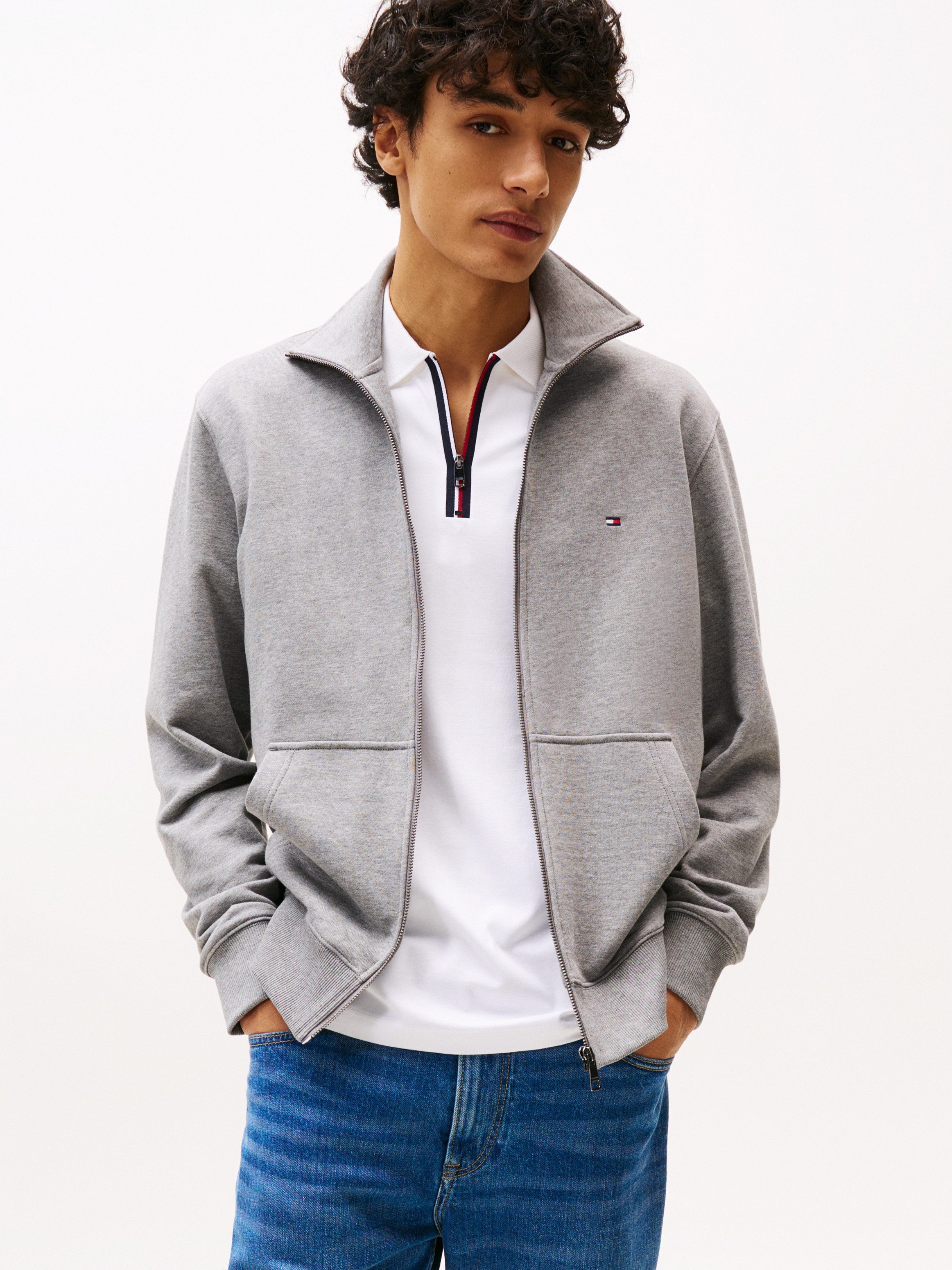 Tommy Hilfiger Sweatvest ESSENTIAL TERRY ZT STAND COLLAR