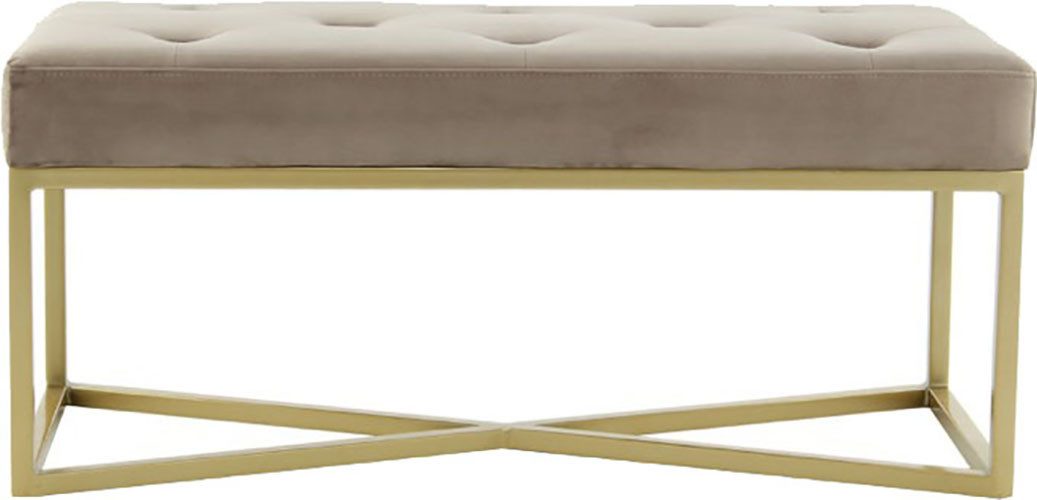 Kayoom Zitbank Diaz 125, Elegante uitstraling door goudkleurig frame, biedt meerdere zitplaatsen (1 stuk)