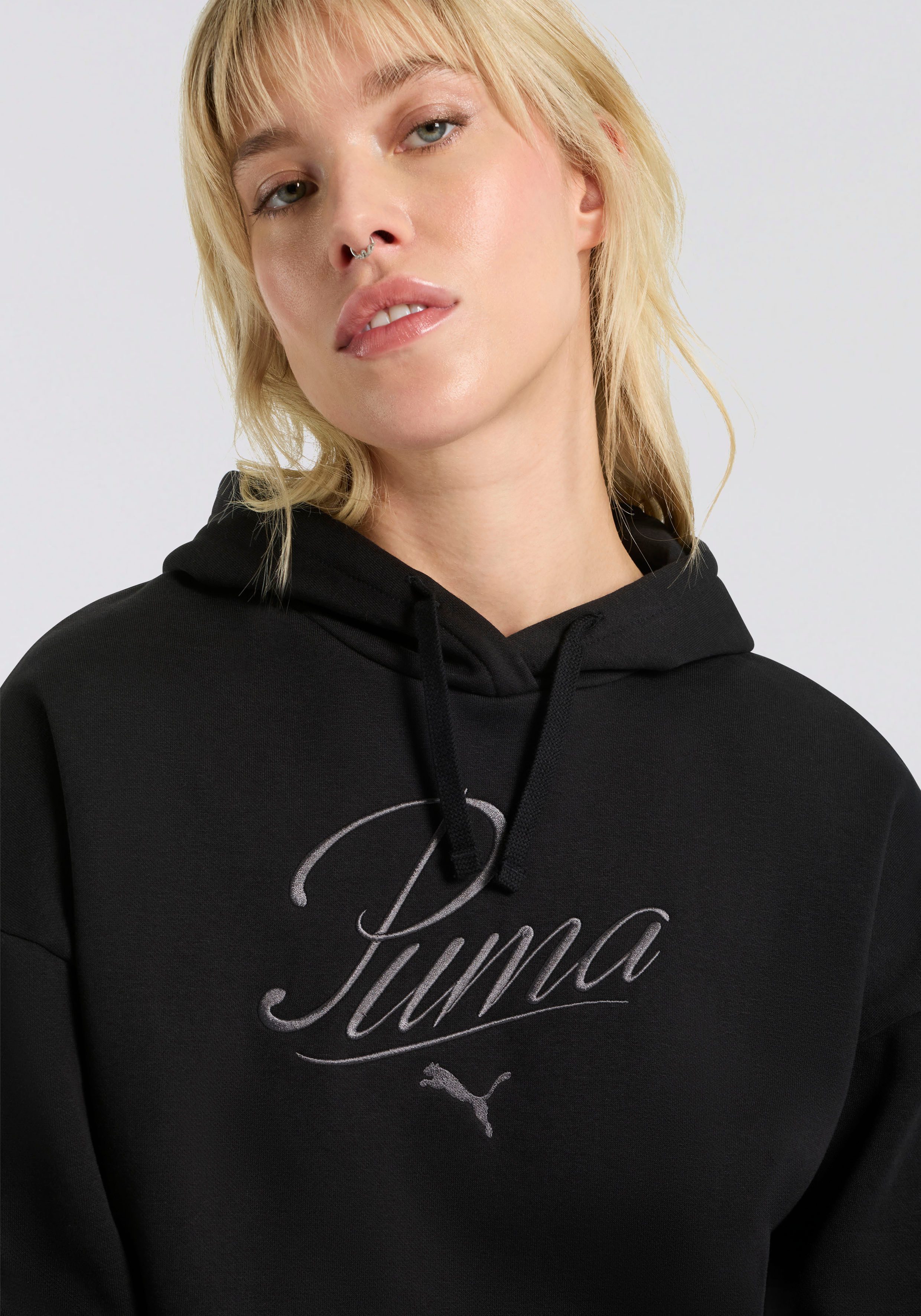 PUMA Hoodie ESS SCRIPT COMFORT HOODIE FL