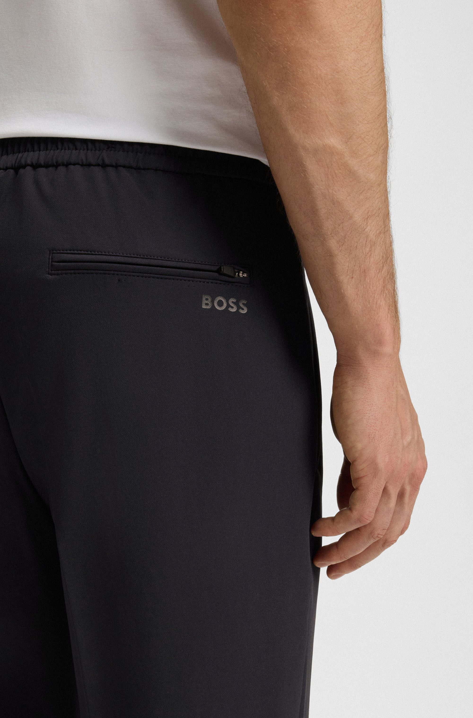 BOSS GREEN Stretchbroek T Flex met elastische band en rijgkoord