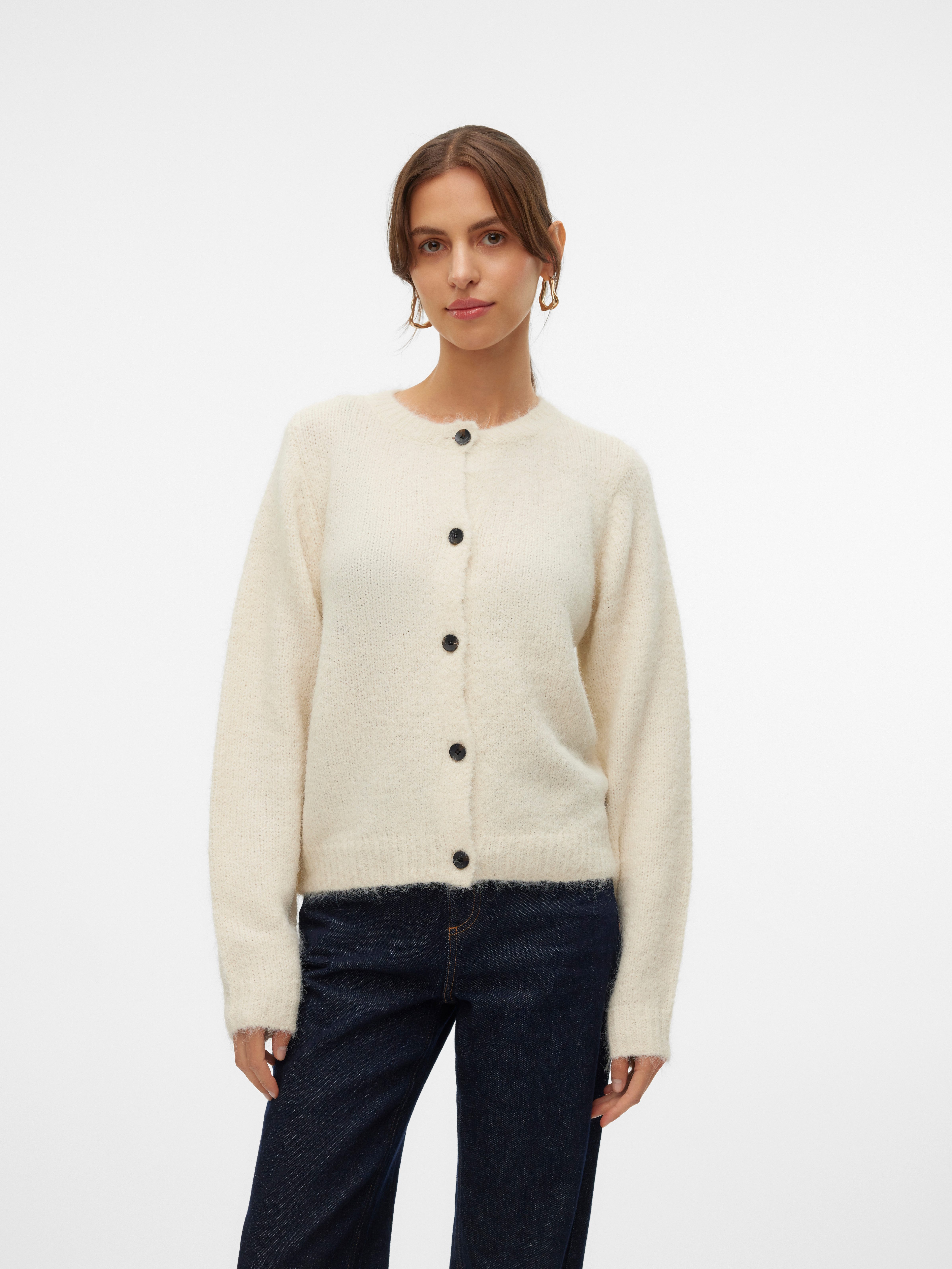 Vero Moda Vest VMNOVAH LS O-NECK BUTTON CARDI GA NOOS