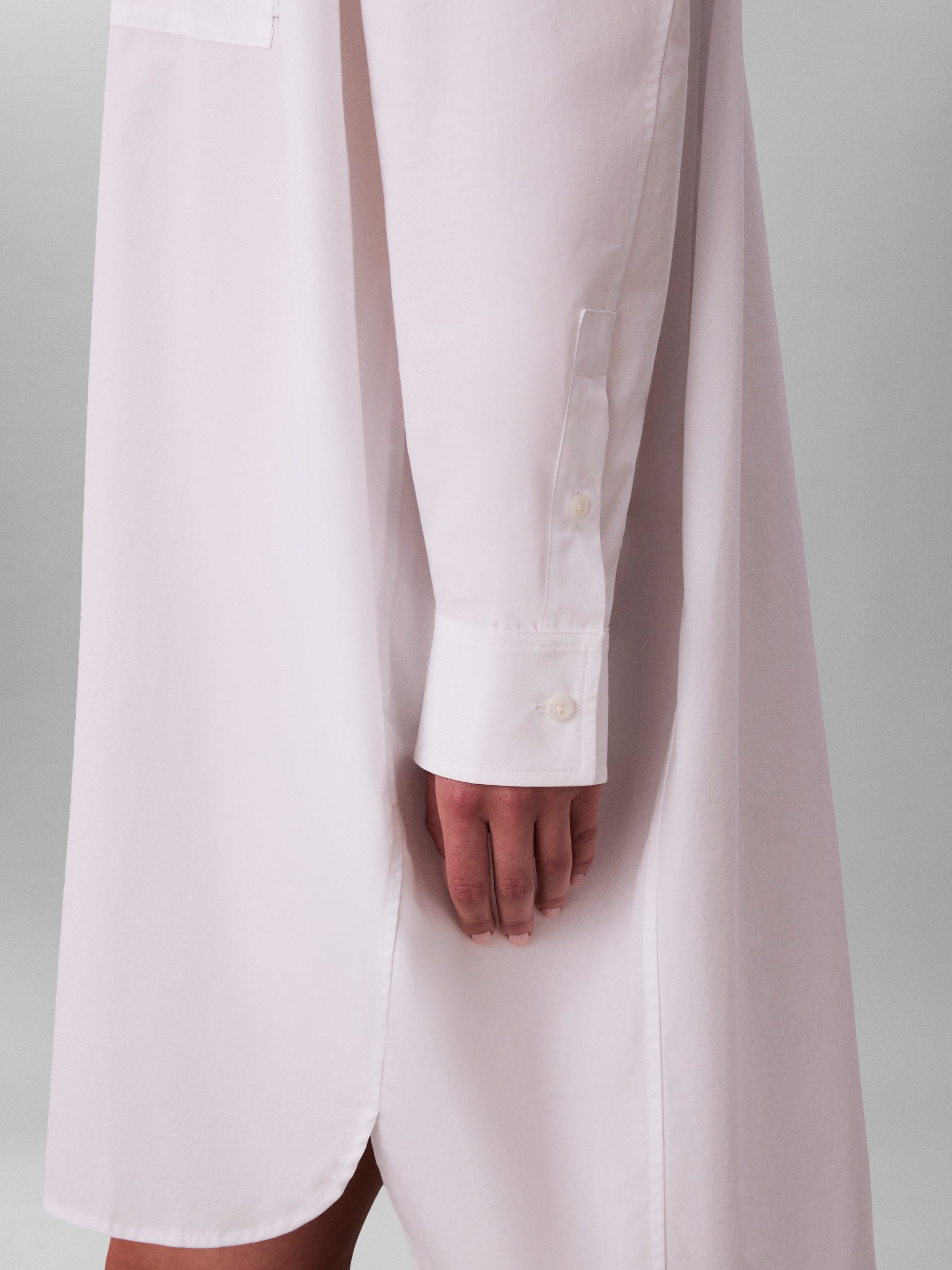 Calvin Klein Jurk met overhemdkraag Cotton Oversized Mini Shirtdress