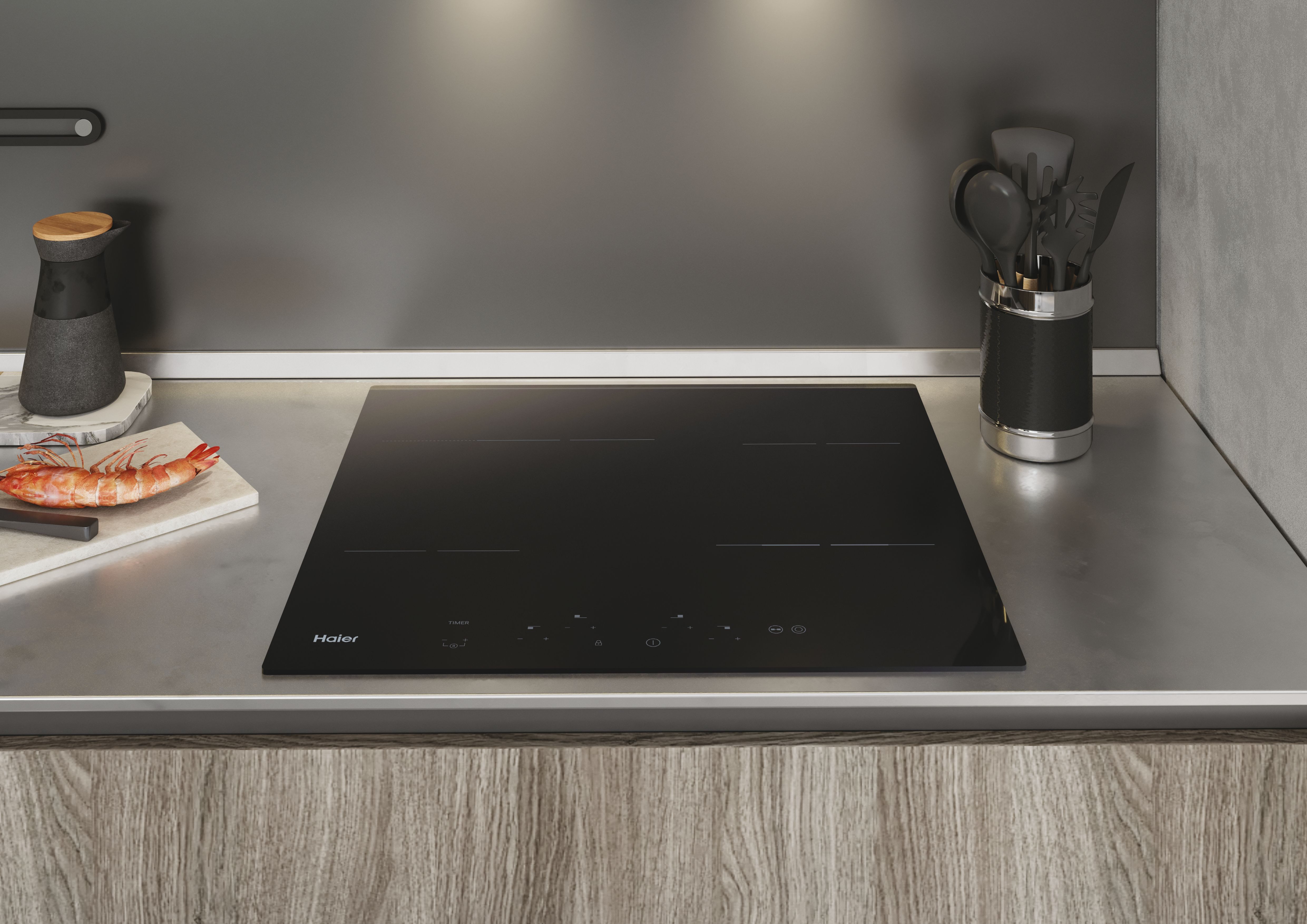 Haier Elektrische kookplaat HAH64 EXCP inclusief powerstand (boost)