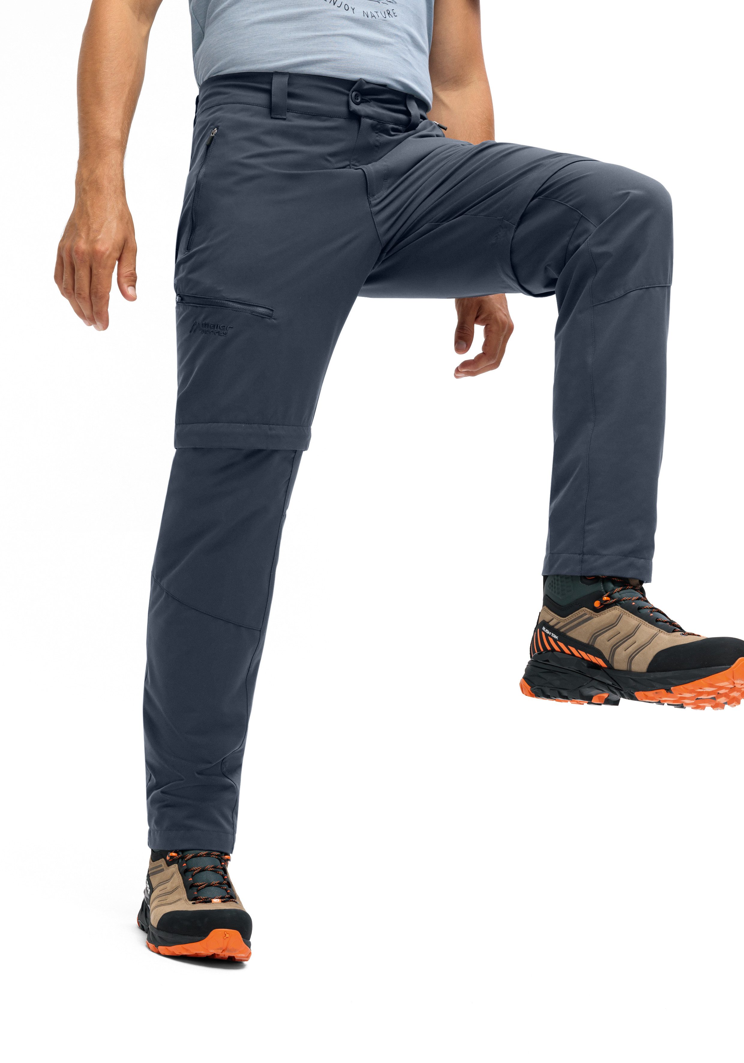 Maier Sports Outdoorbroek Tajo Zip Loop Heren wandelbroek, zip-off functionele broek, 4 zakken, regular fit