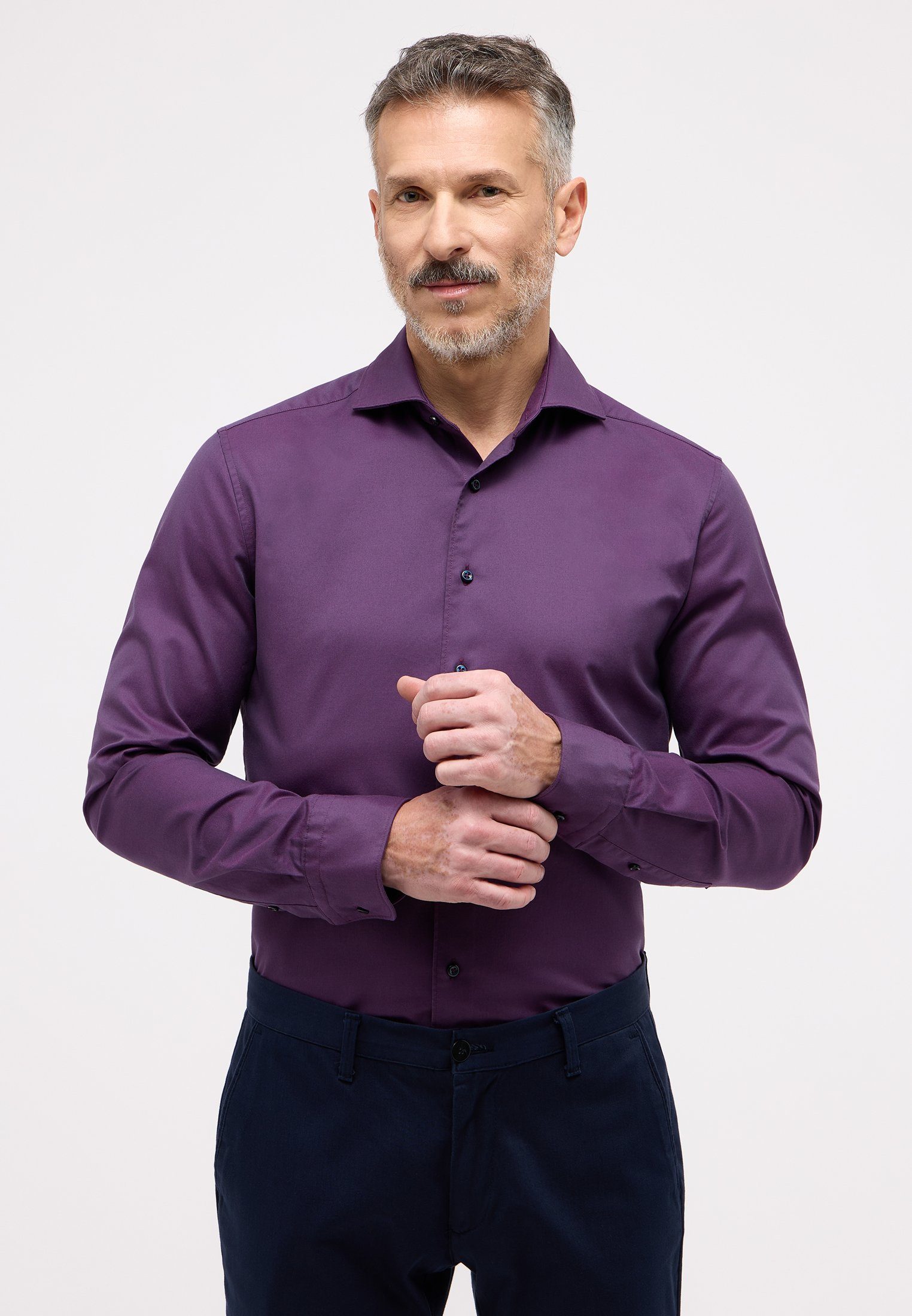Eterna Overhemd met lange mouwen Slim fit EASY IRON (gemakkelijk te strijken) heren overhemden maat 39 rood