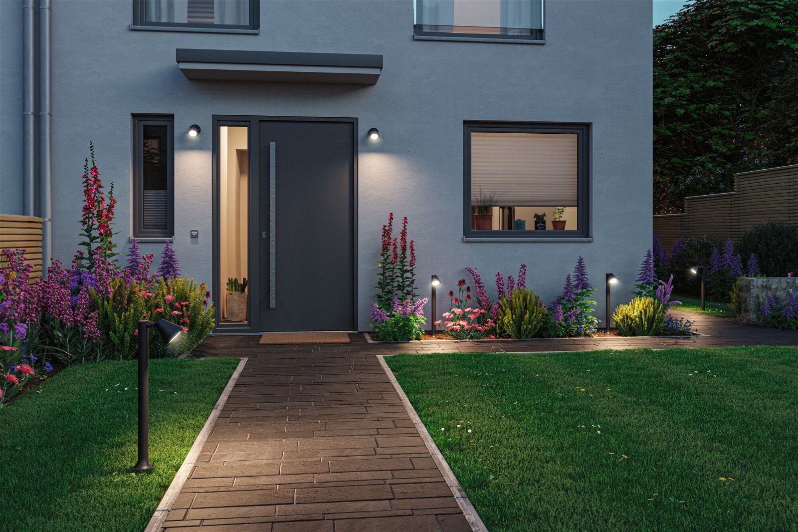 Paulmann Paalverlichting Trian IP44 rond 600mm max. 35W 230V Antraciet GU10 Aluminium (1 stuk)