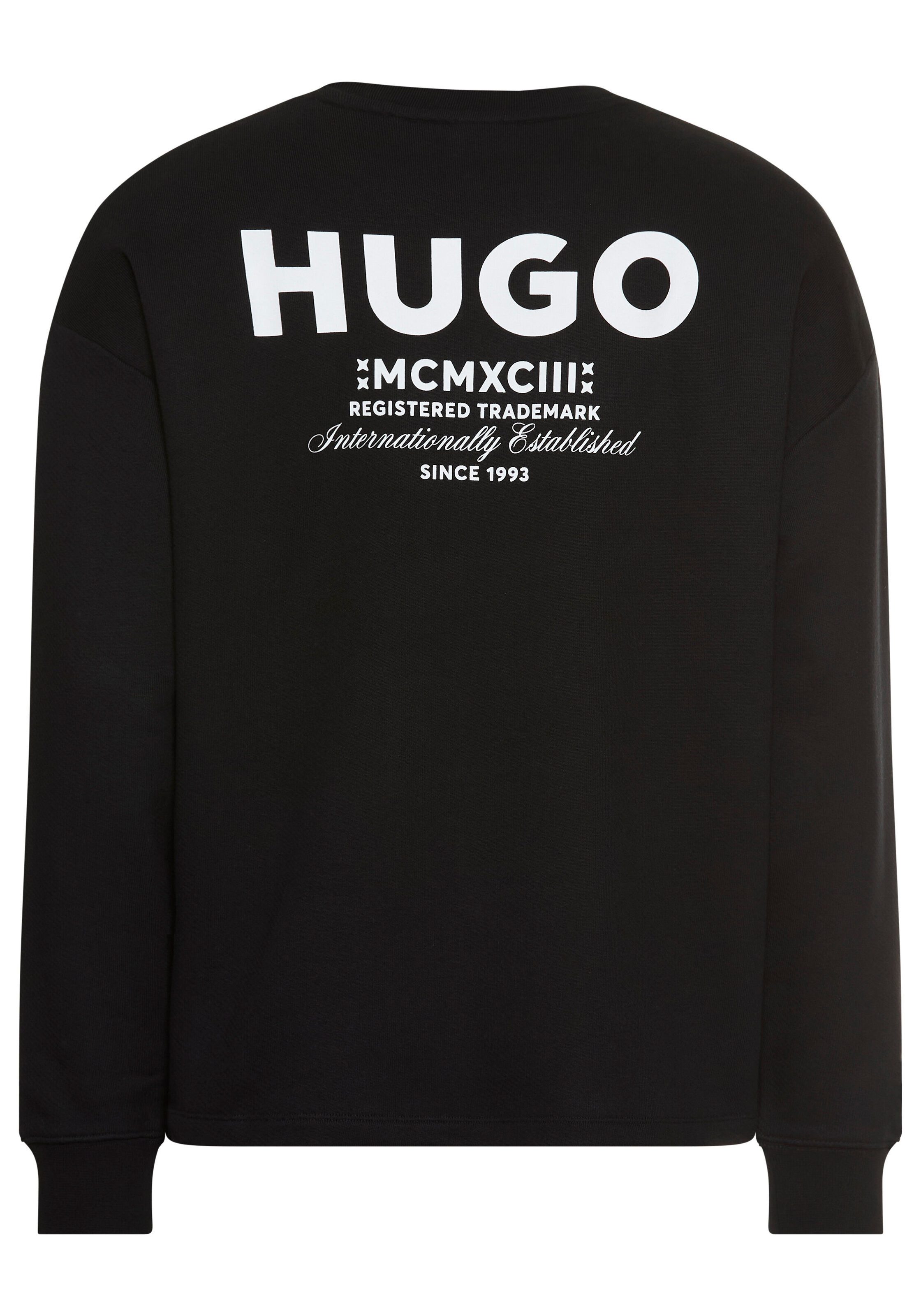 HUGO Blue Sweatshirt Naviu met rugprint