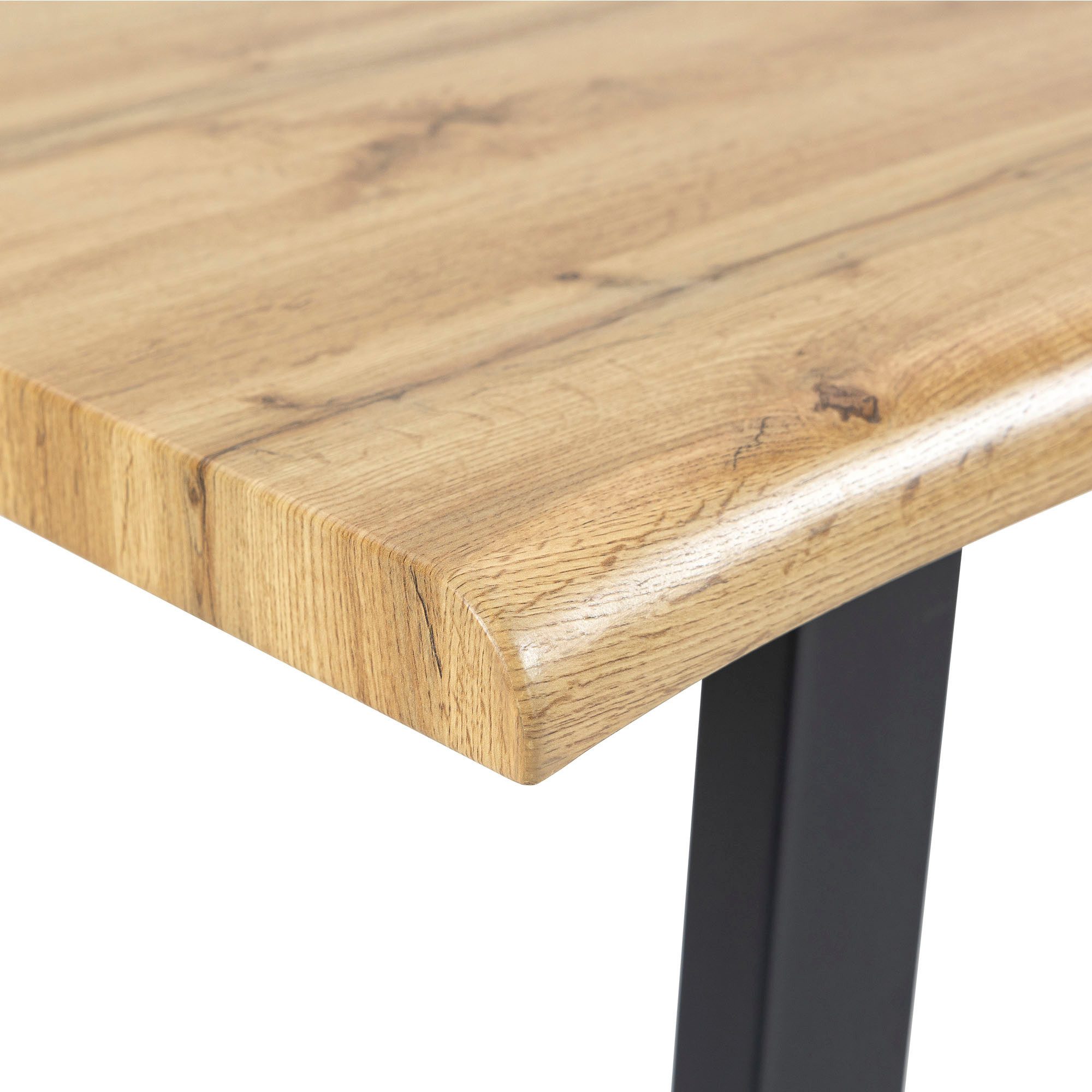 Duo Collection Tafel met hout Tafel Thea Massief beugelonderstel van metaal, draagvermogen tot 100 kg