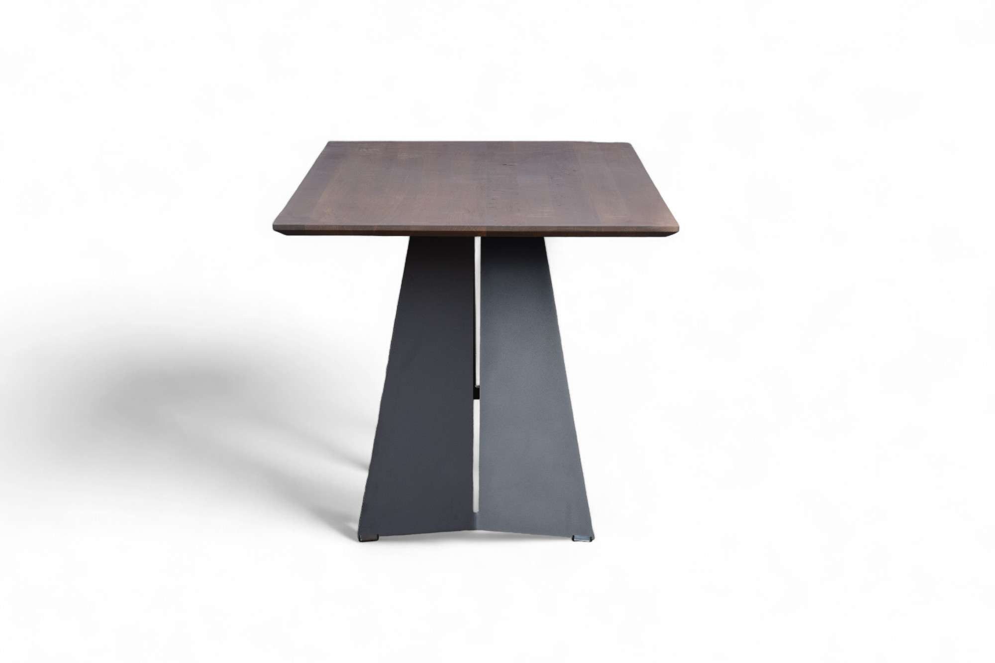 Home affaire Eettafel Winteregg keukentafel, metalen wangframe, massief gewild eikenhout, geolied