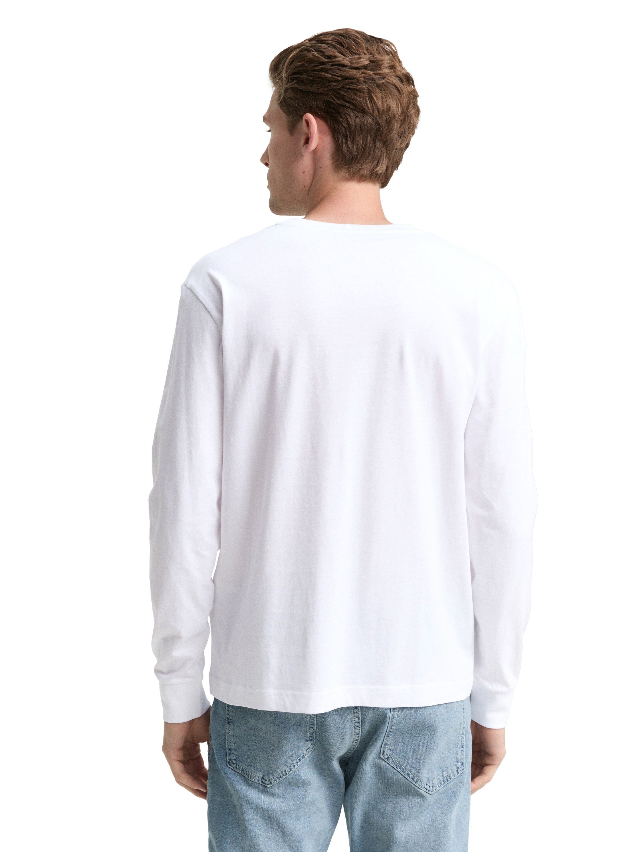 Tom Tailor Shirt met lange mouwen met logoprint