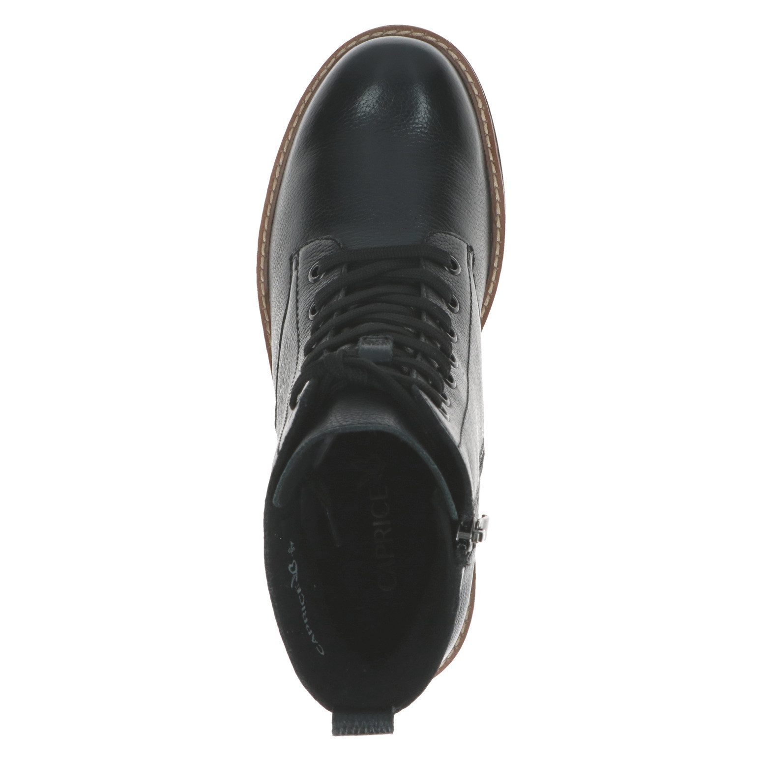Caprice Veterlaarsjes , blokhak, veterboots, herfstlaarzen met decente logo-prägung