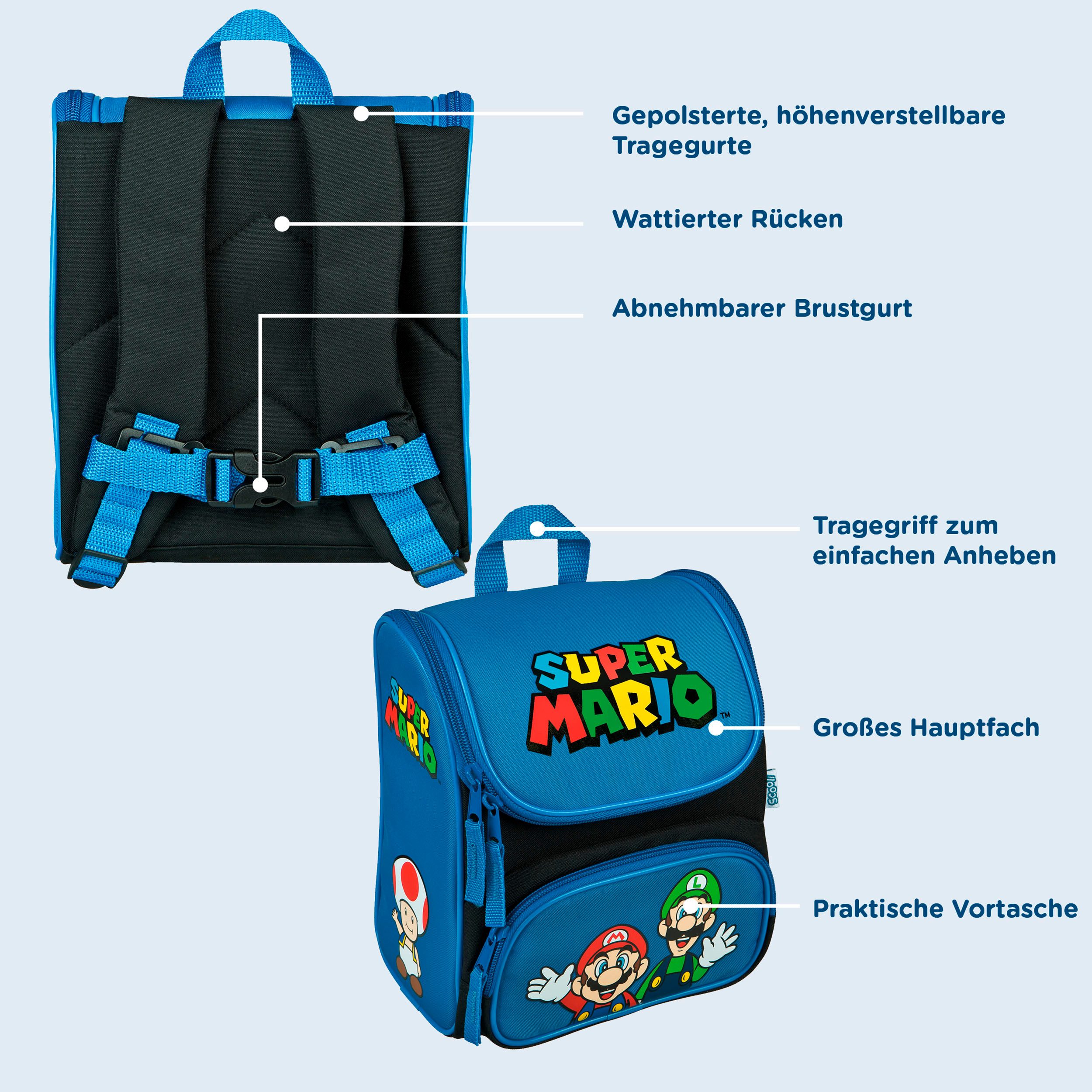 Scooli Schooltas voor kleuters Cutie, Super Mario