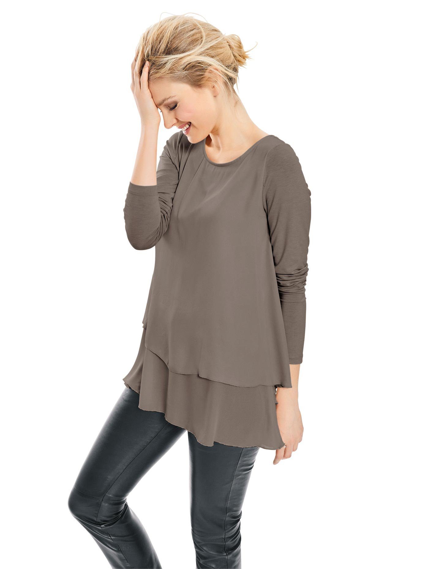 heine Shirt met ronde hals (1-delig)