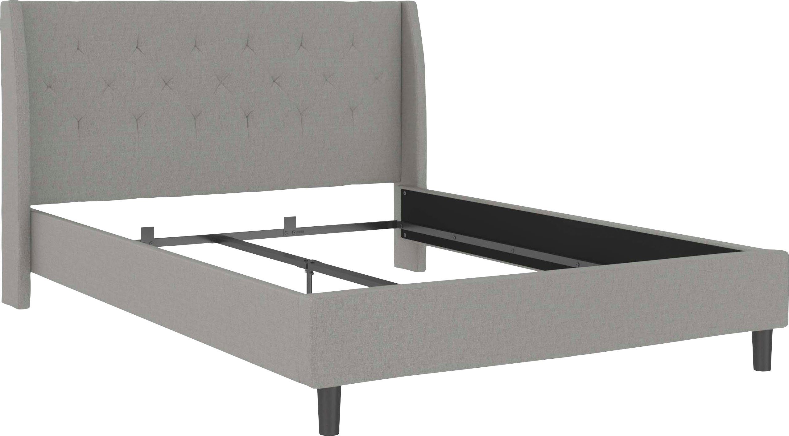 Home affaire Gestoffeerd bed Kempton met ruitencapitonnage, zacht verdikt, ligoppervlak 140x200 of 180x200 cm (1-delig)