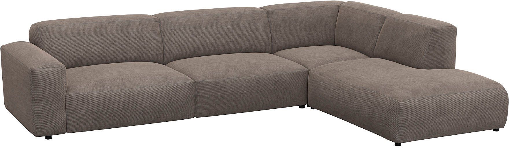 FLEXLUX Hoekbank Lucera, super comfortabel door hoogwaardige zitconstructie met koudschuim