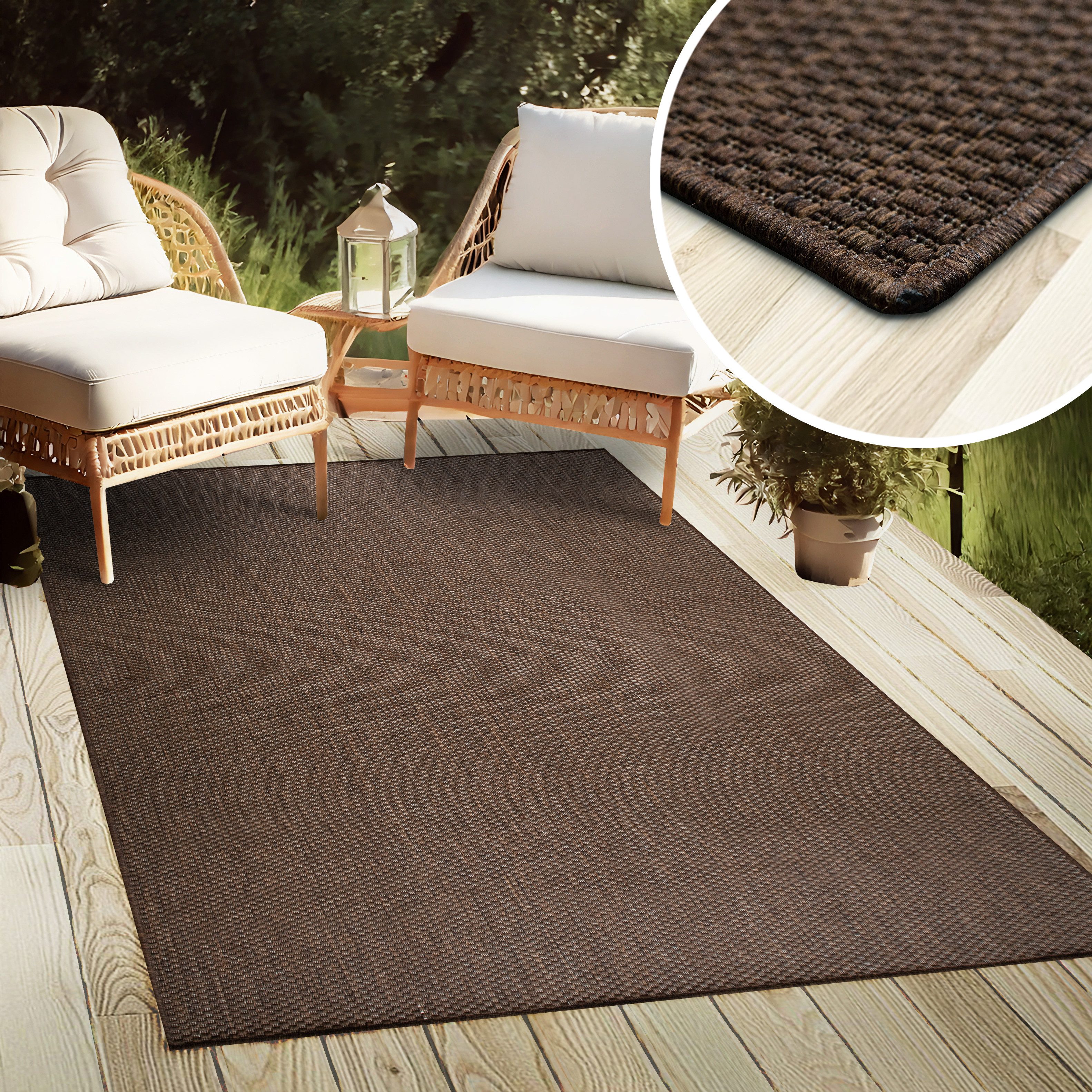 my home Vloerkleed Venetië is ook als loper verkrijgbaar Geschikt voor binnen en buiten, sisal-look, weerbestendig & uv-bestendig