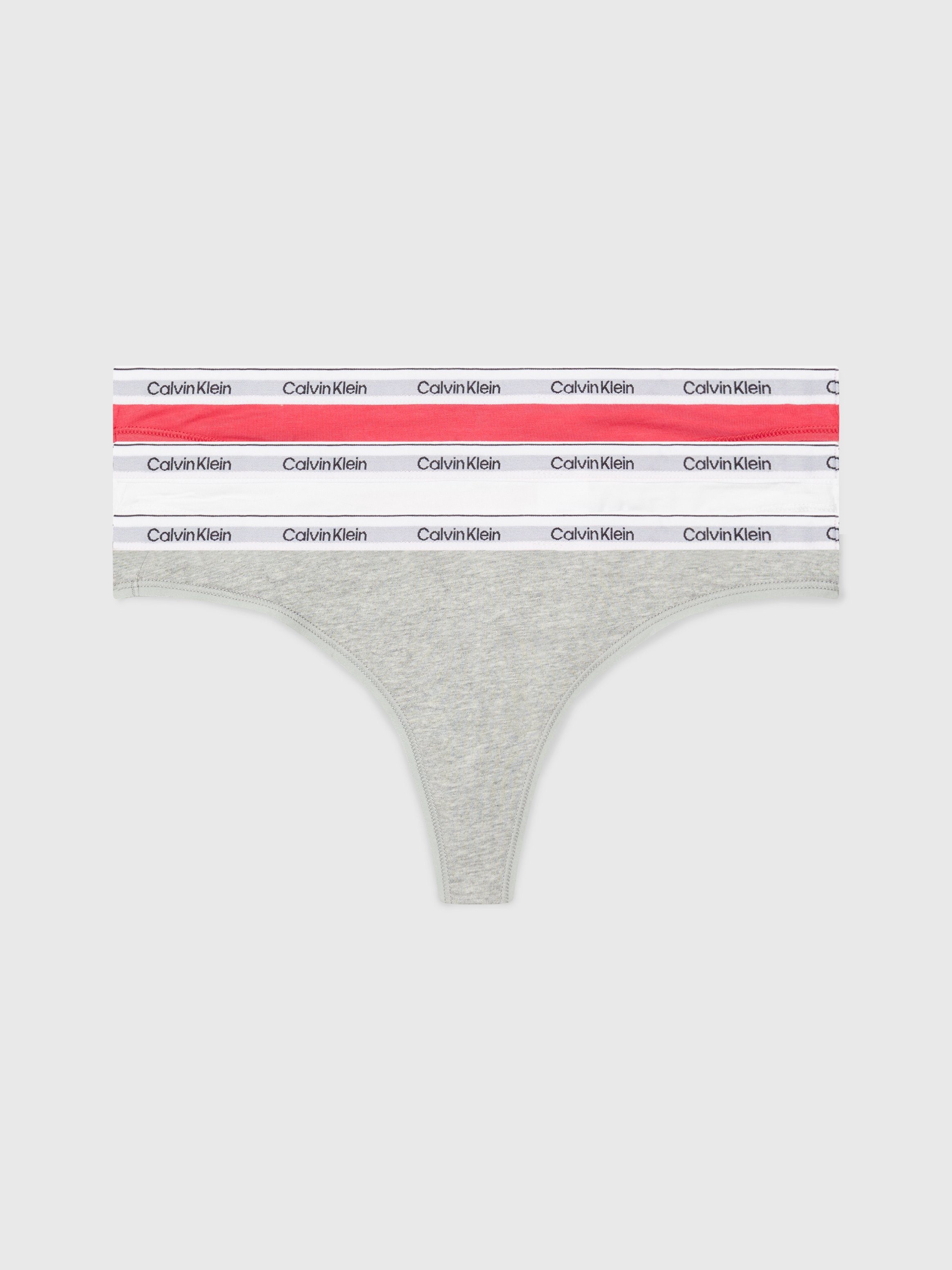 Calvin Klein String 3 PACK THONG (LOW-RISE) (3 stuks) dames strings maat XL (42/44) multicolor