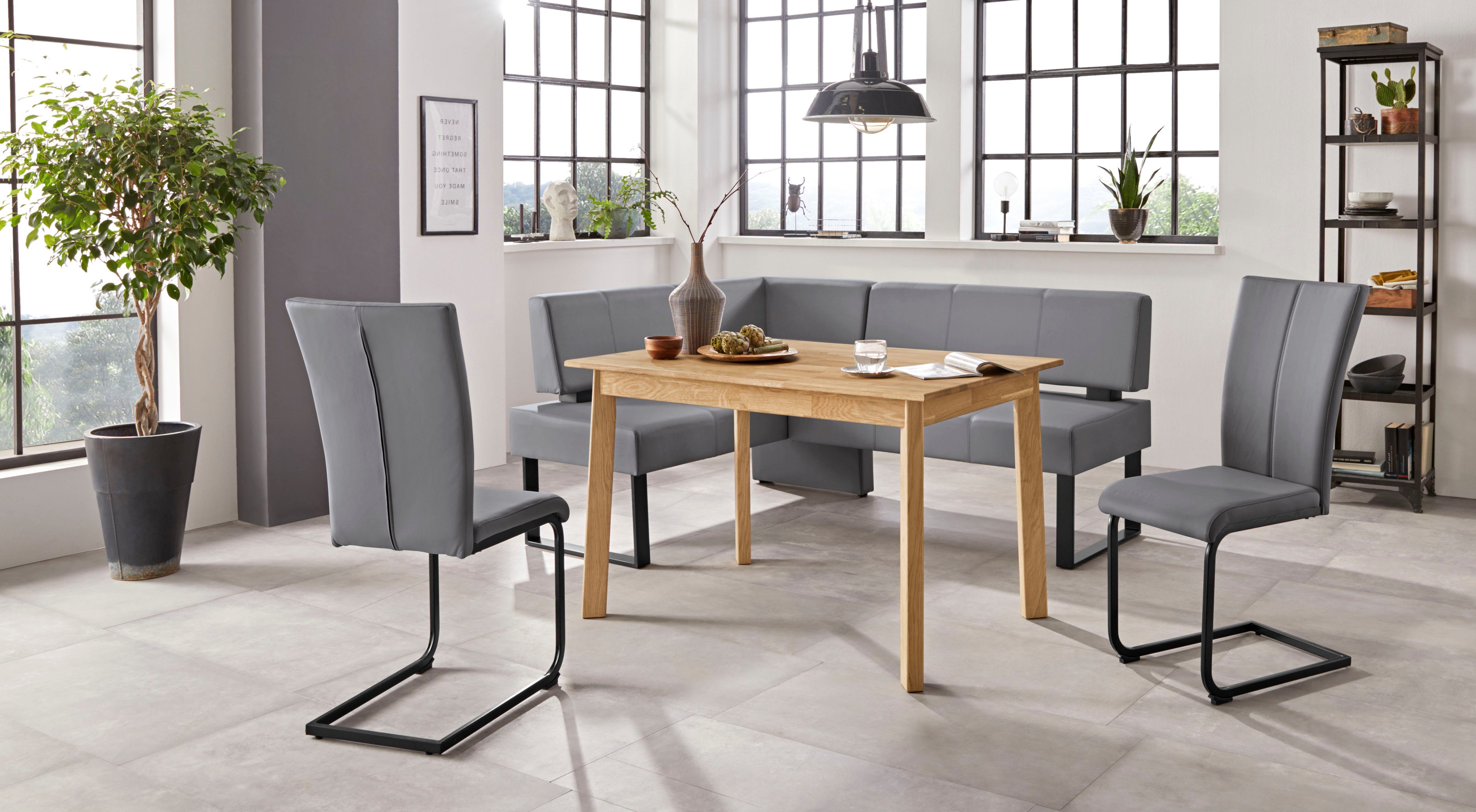 Home affaire Hoekbank Oliver met metalen frame, keukenbank verschillende hoezen cord eetkamerbank ottos choice